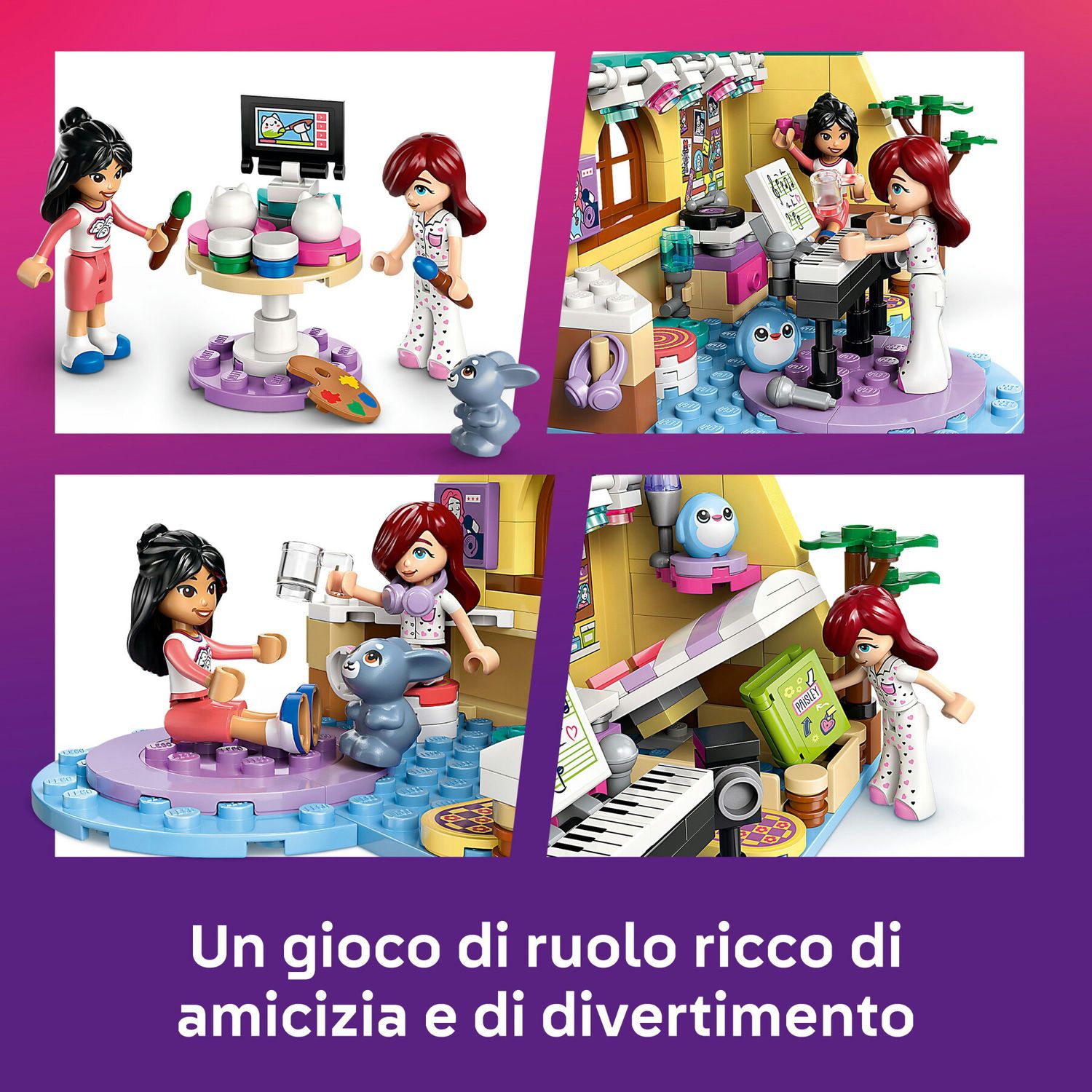 Lego friends 42647 la cameretta di paisley, giochi educativi per le abilità sociali per bambine 6+ fan dell'arte e mestieri - LEGO FRIENDS, Lego