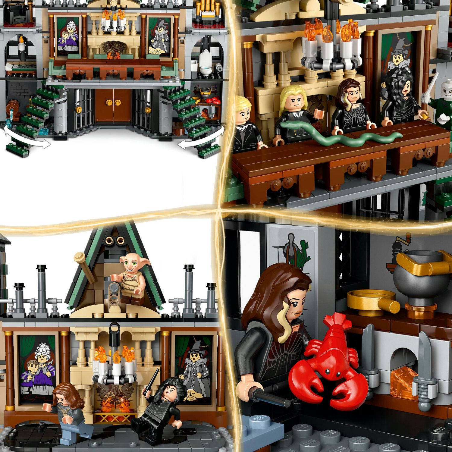 Lego harry potter 76453 villa malfoy, giochi bambini 10+, casa giocattolo con stanze, funzioni e 9 personaggi, idea regalo - LEGO® Harry Potter™, Lego