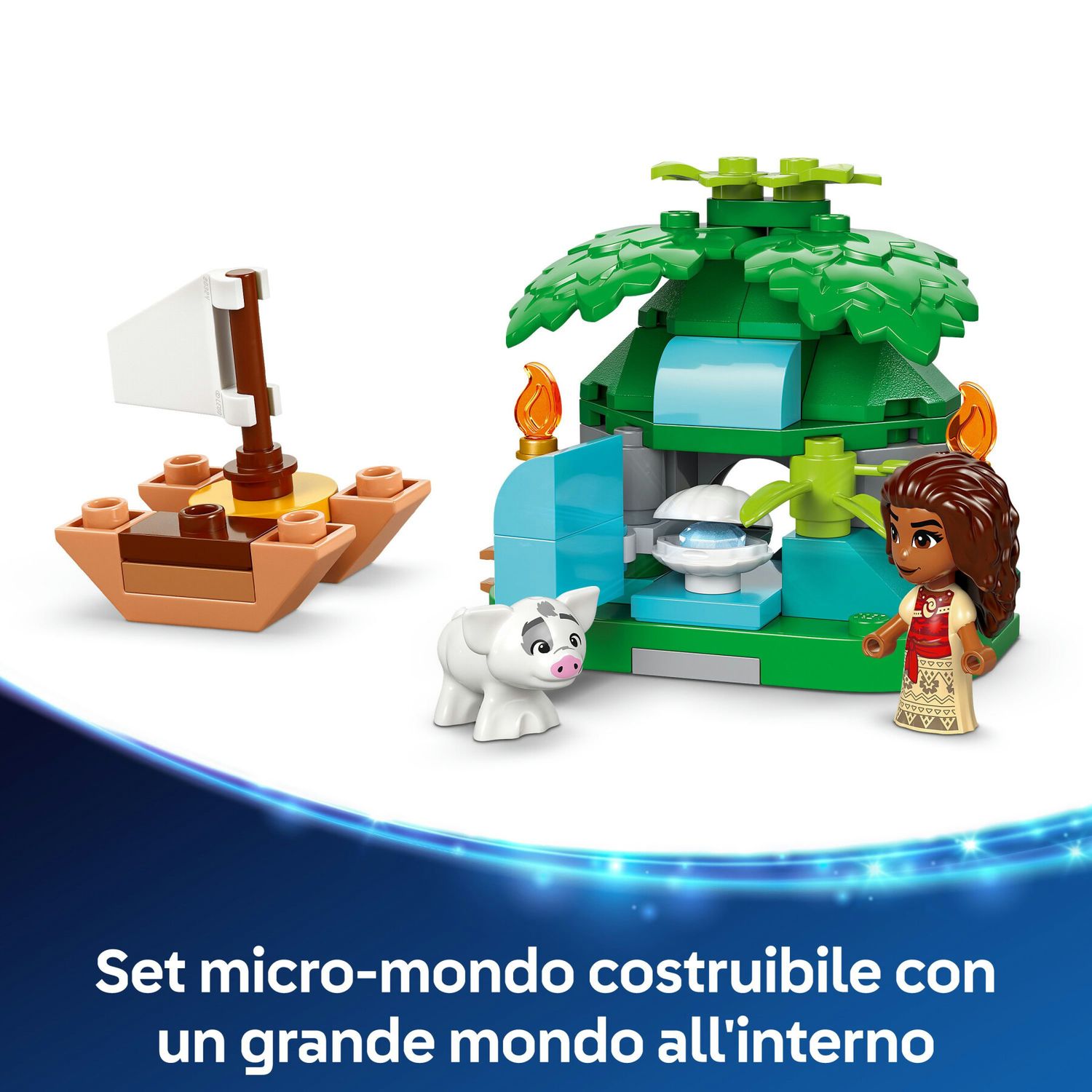 Lego  disney 43260 divertimento sull’isola di vaiana, casa delle bambole giocattolo, giochi bambini 5+, regalo da principesse - LEGO DISNEY PRINCESS, Lego