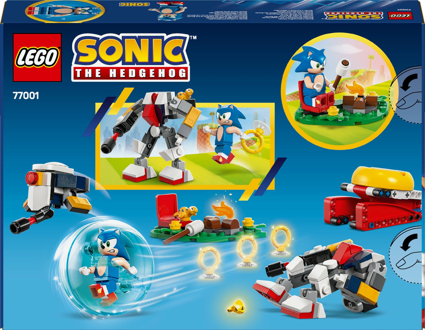 Lego sonic 77001 duello al falò di sonic, giochi per bambini e bambine 7+ con personaggi del videogioco, idea regalo per gamer - Sonic, Lego