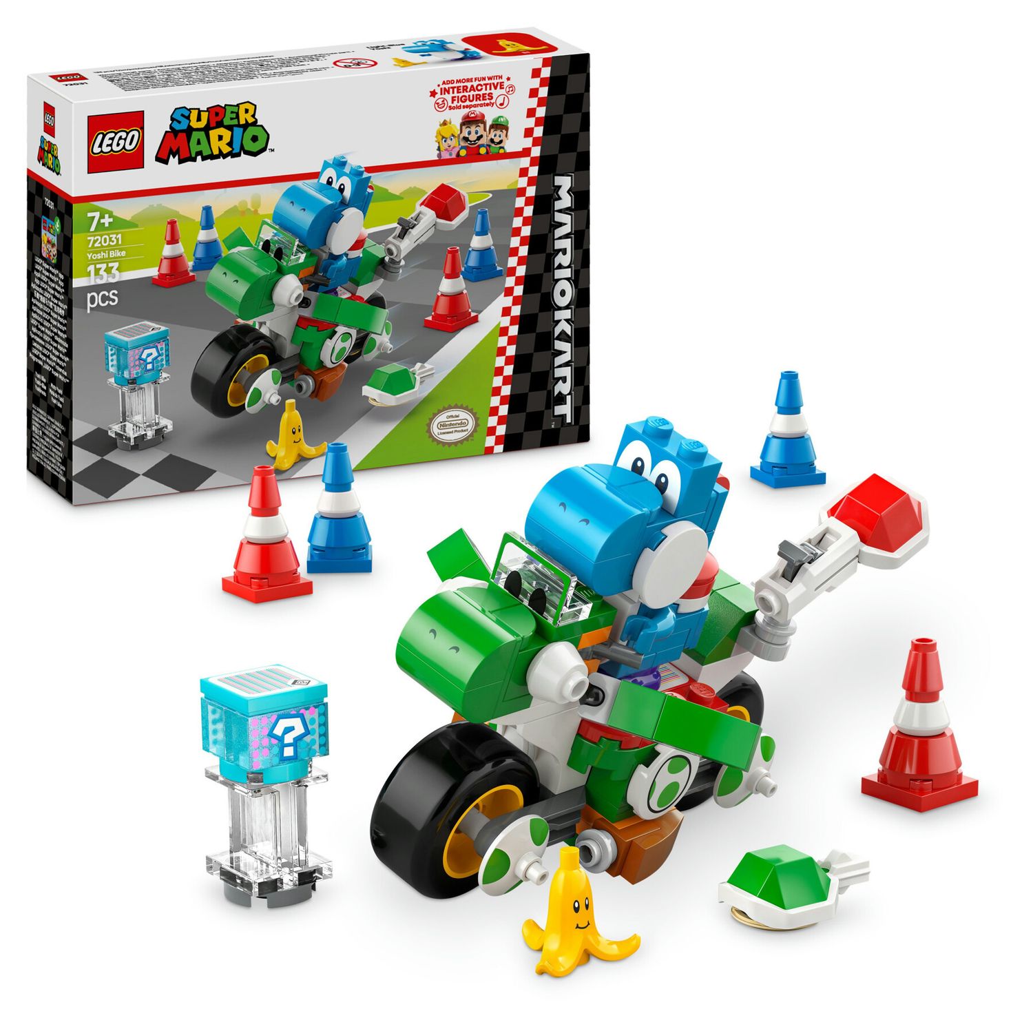Lego super mario 72031 mario kart : moto yoshi, giocattolo interattivo, giochi per bambini 7+, regalo nintendo da collezione - LEGO® Super Mario™, Lego
