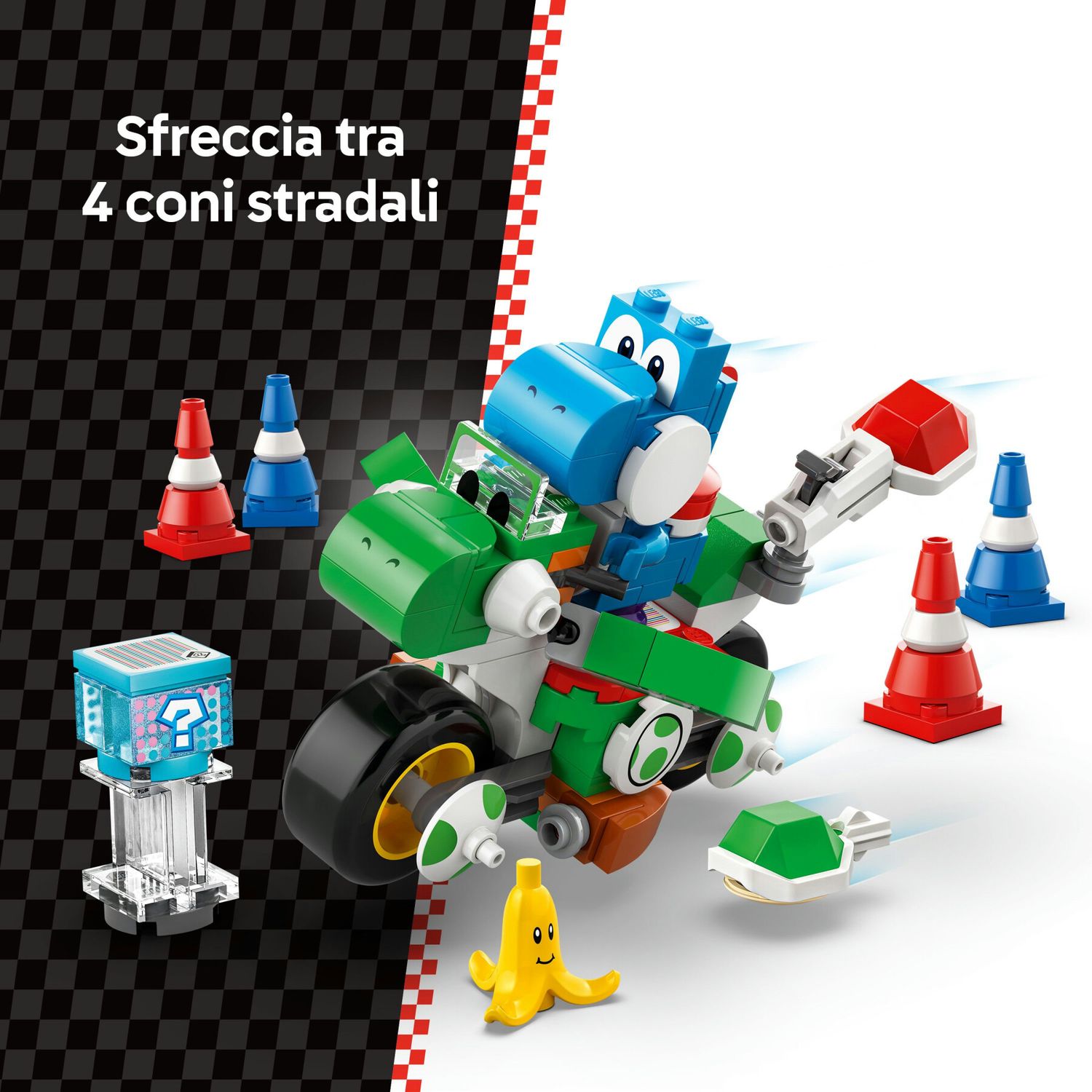 Lego super mario 72031 mario kart : moto yoshi, giocattolo interattivo, giochi per bambini 7+, regalo nintendo da collezione - LEGO® Super Mario™, Lego