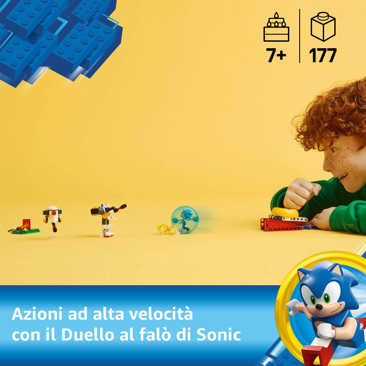Lego sonic 77001 duello al falò di sonic, giochi per bambini e bambine 7+ con personaggi del videogioco, idea regalo per gamer - Sonic, Lego