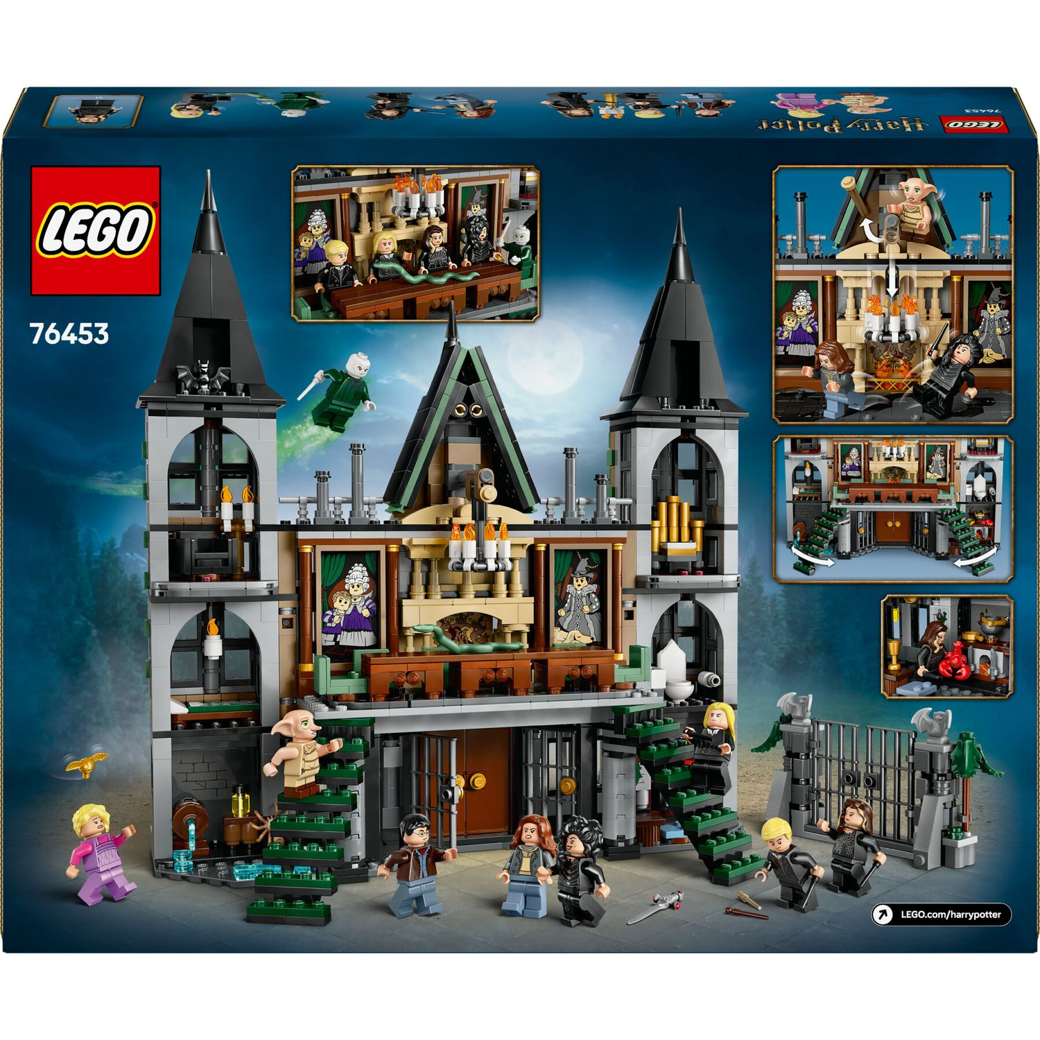 Lego harry potter 76453 villa malfoy, giochi bambini 10+, casa giocattolo con stanze, funzioni e 9 personaggi, idea regalo - LEGO® Harry Potter™, Lego
