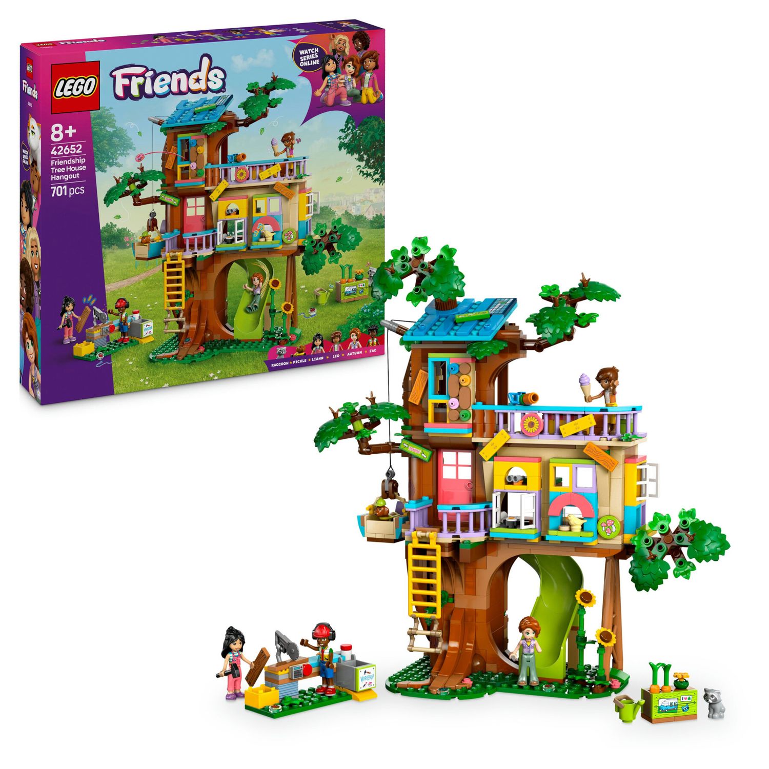 Lego friends 42652 casa sull’albero dell’amicizia, giochi per abilità sociali per bambine 8+, animali giocattolo e personaggi - LEGO FRIENDS, Lego