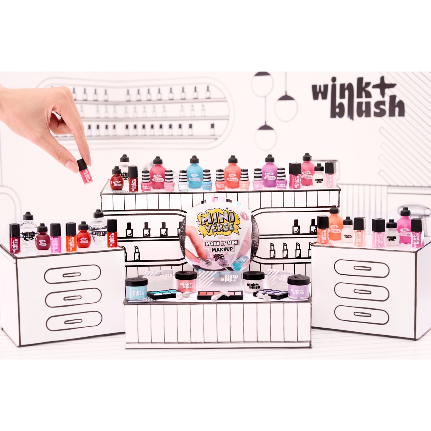 Miniverse make it mini makeup - mini oggetti da collezione, fai da te, prodotti cosmetici reali, smalto per unghie, ombretto e altro - MINIVERSE MGA