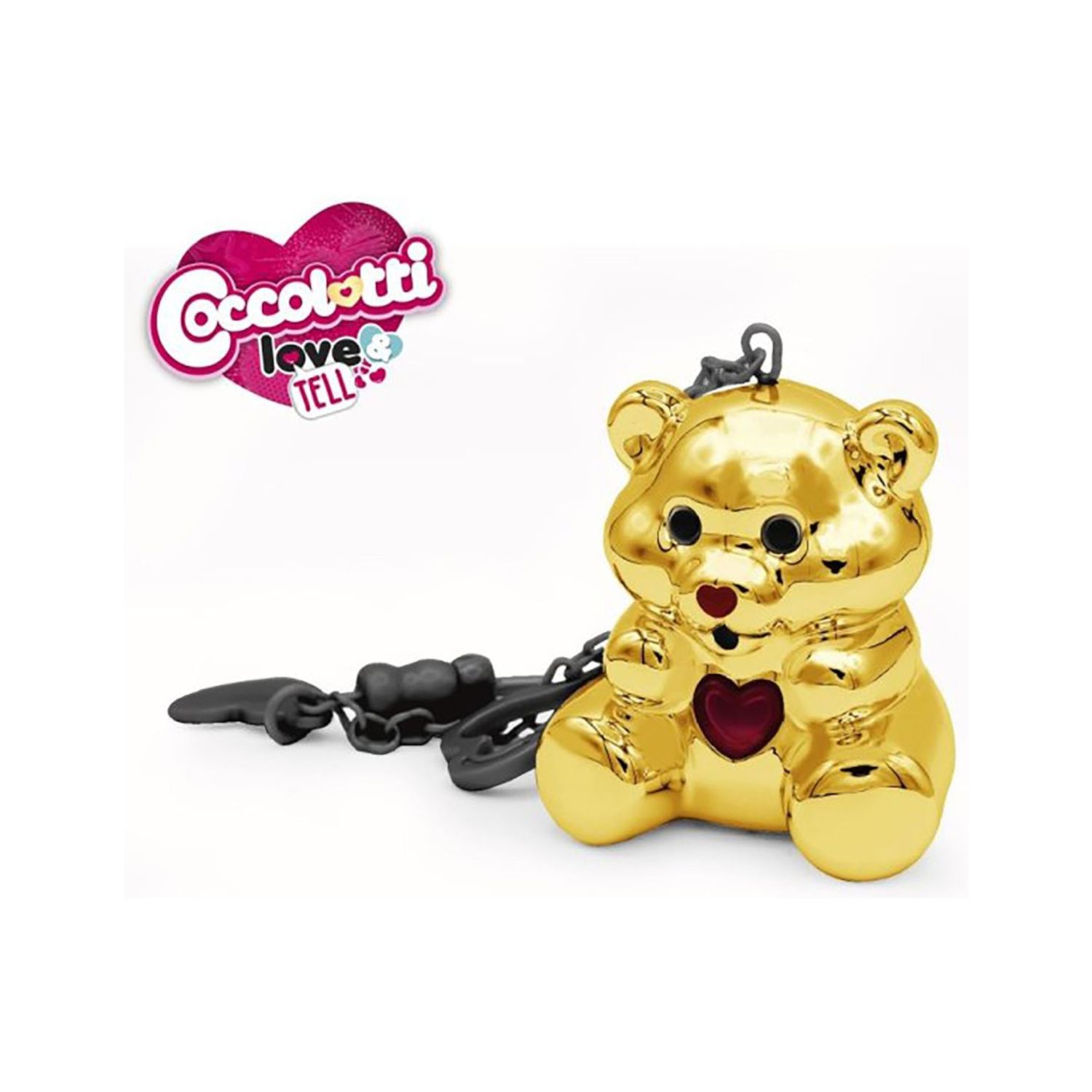 Coccolotti oh my gold: gli orsetti metal con funzione registrazione - portachiavi interattivo da portare sempre con te - assortito - 3+ - regalo perfetto per bambini e adulti - per donna, uomo - 