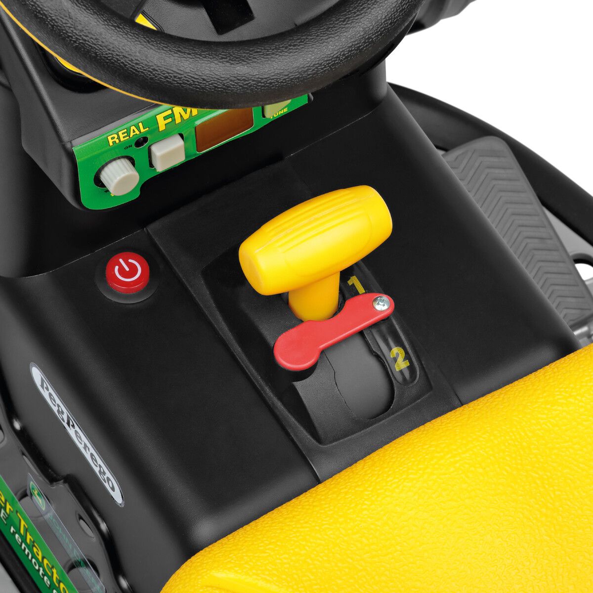 John deere rc tractor trattore elettrico con telecomando radio e rimorchio 1-8 anni - Peg Perego