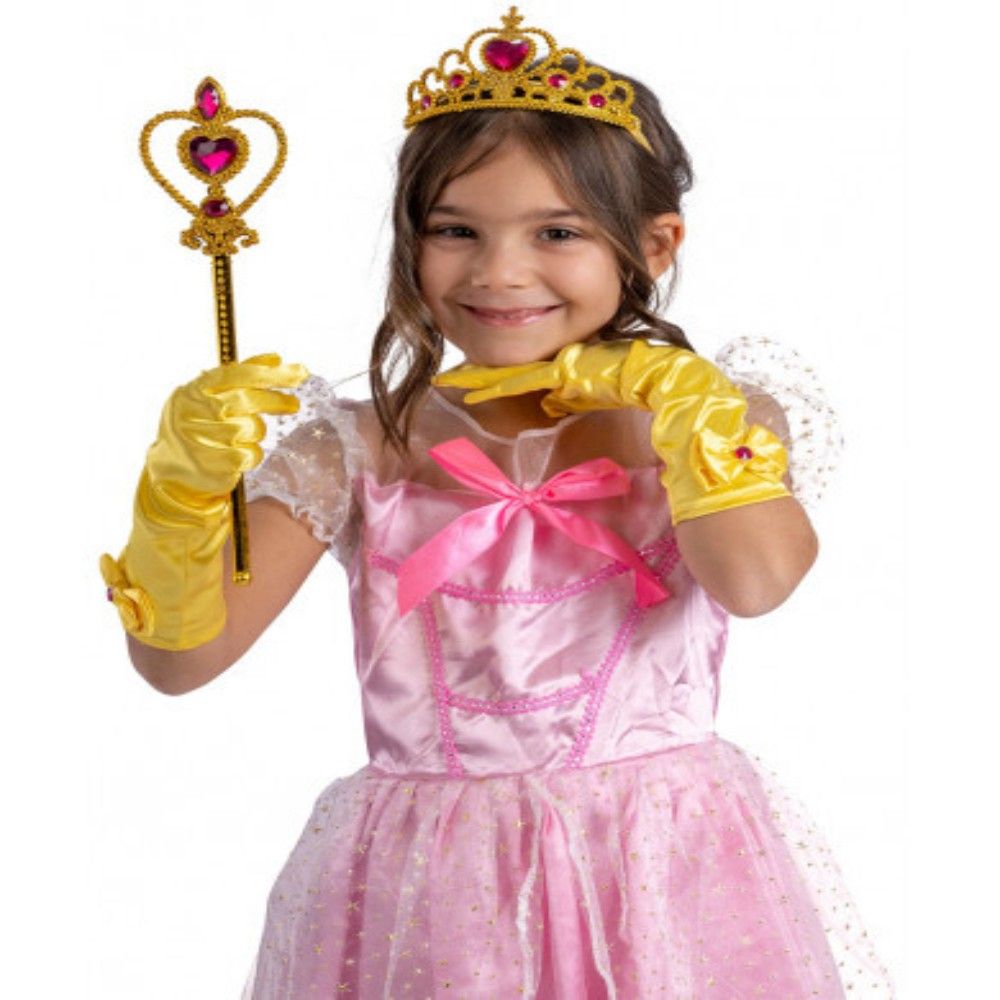 Set principessa bimba (guanti, corona, bacchetta) - CARNIVAL TOYS