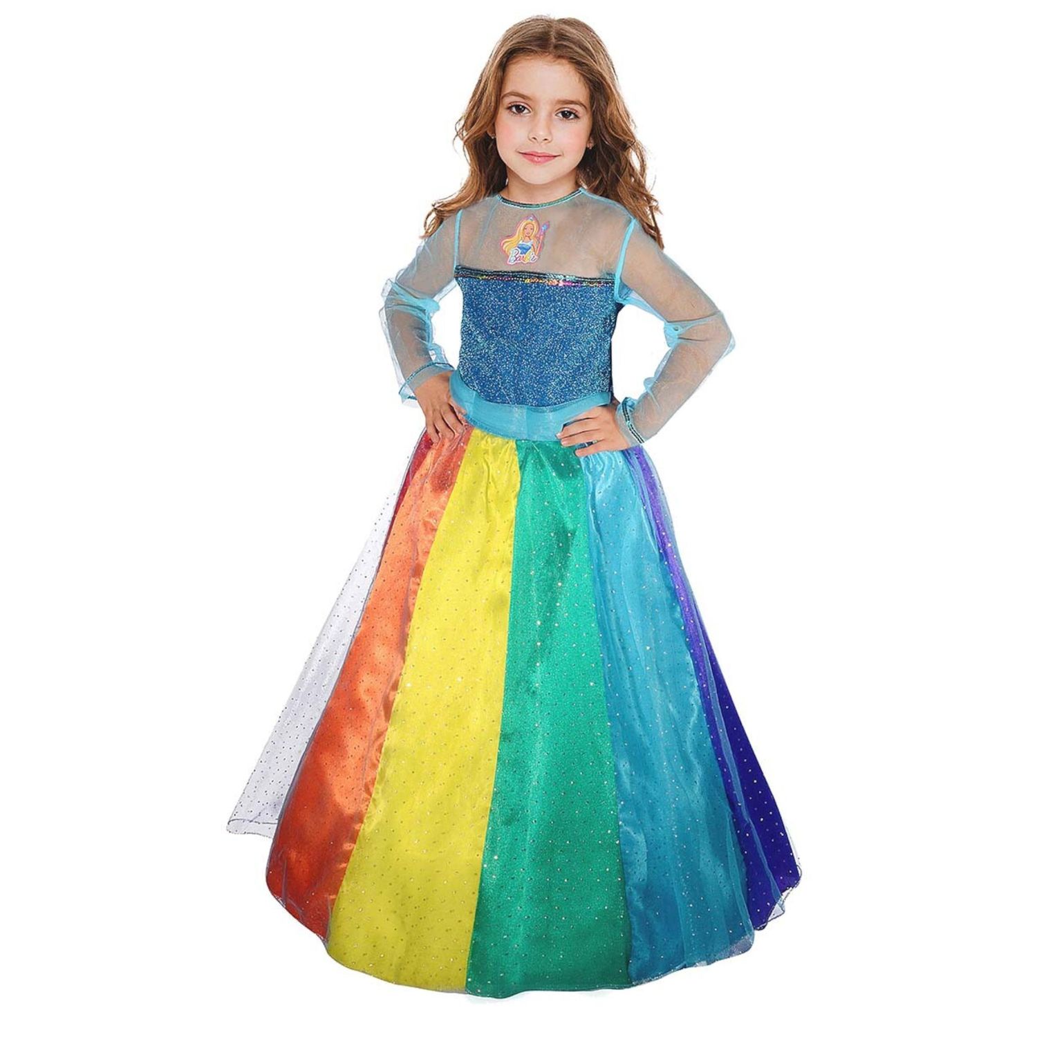 Costume barbie arcobaleno originale per bambini disponibile in diverse taglie - Barbie, CIAO