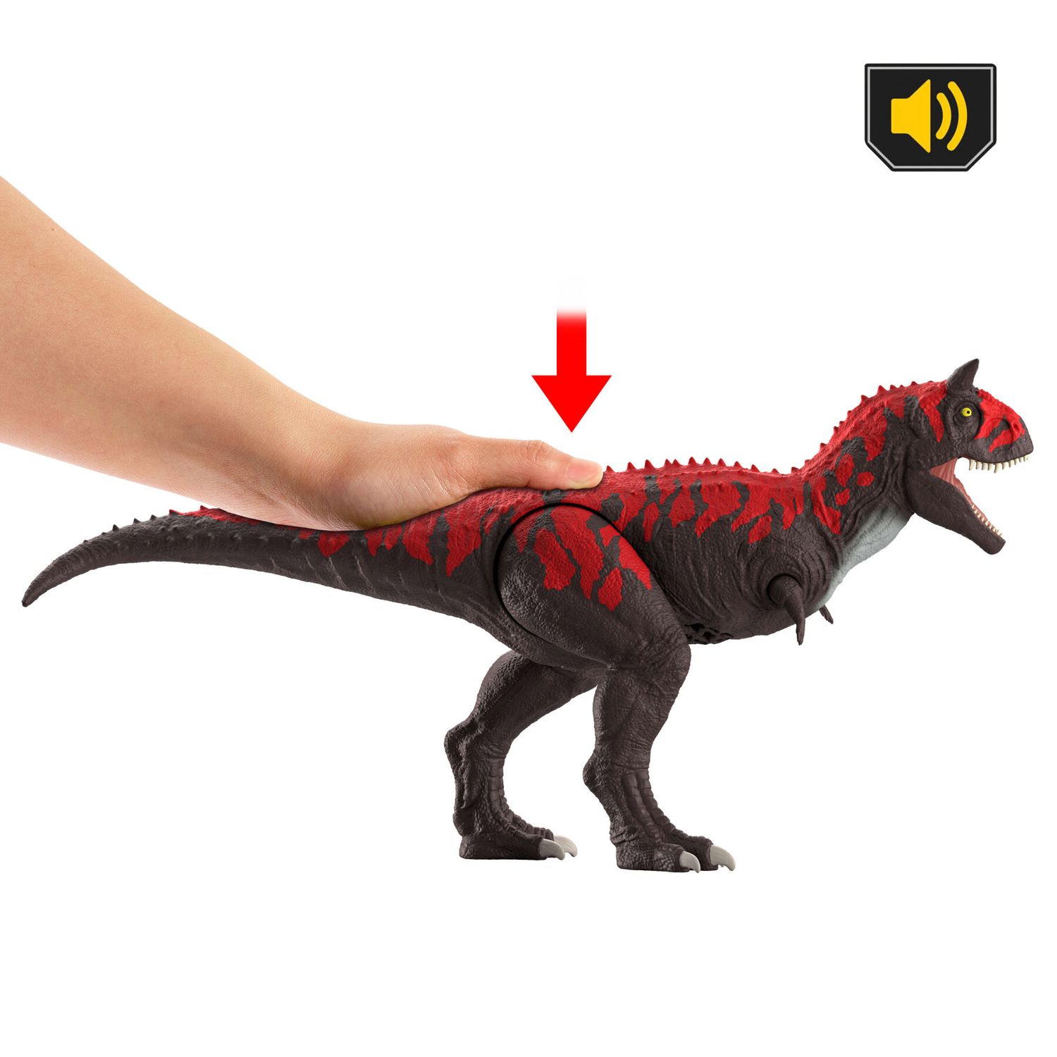 Mattel jurassic world - carnotauro attacca e ruggisci, dinosauro della legacy collection reimagined con pelle realistica, design retrò e ruggiti inclusi - Jurassic World