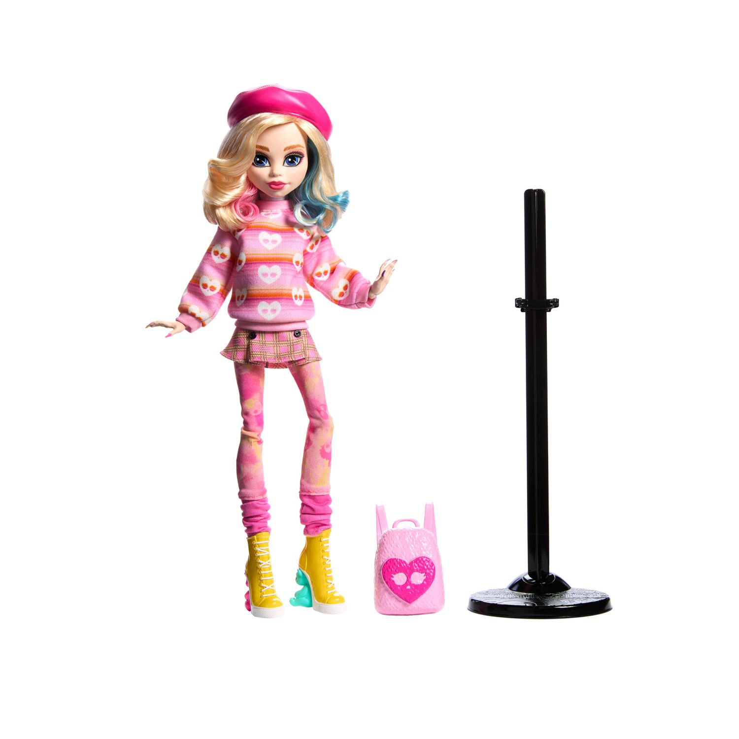 Monster high mercoledì - enid sinclair, bambola da collezione in abito rosa con accessori premium - Monster High
