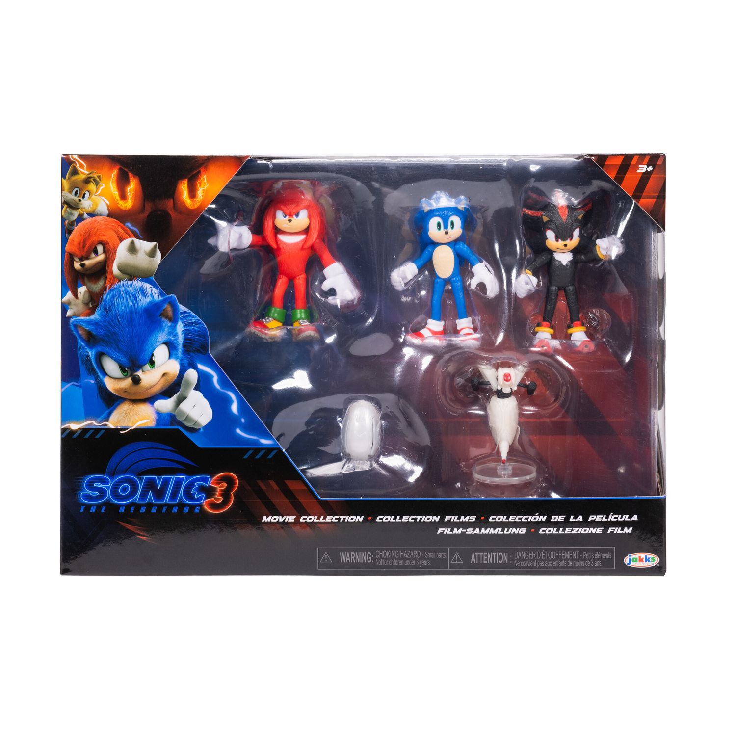 Sonic 3 movie multipack personaggi 6 cm wave 1 (sonic, knuckles, shadow, buzz bomber, drone) - Sonic