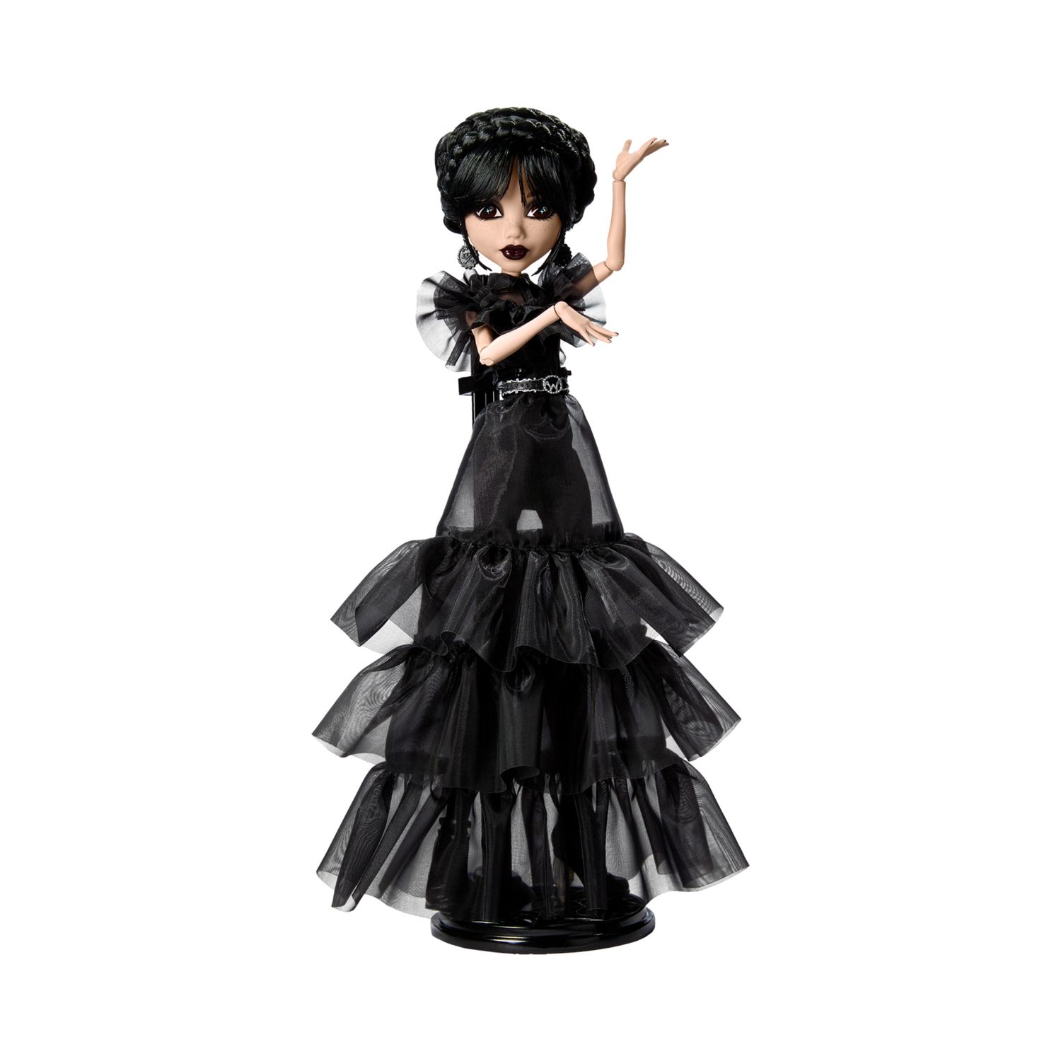 Monster high mercoledì - rave'n mercoledì, bambola da collezione in abito nero dallo stile gotico - Monster High