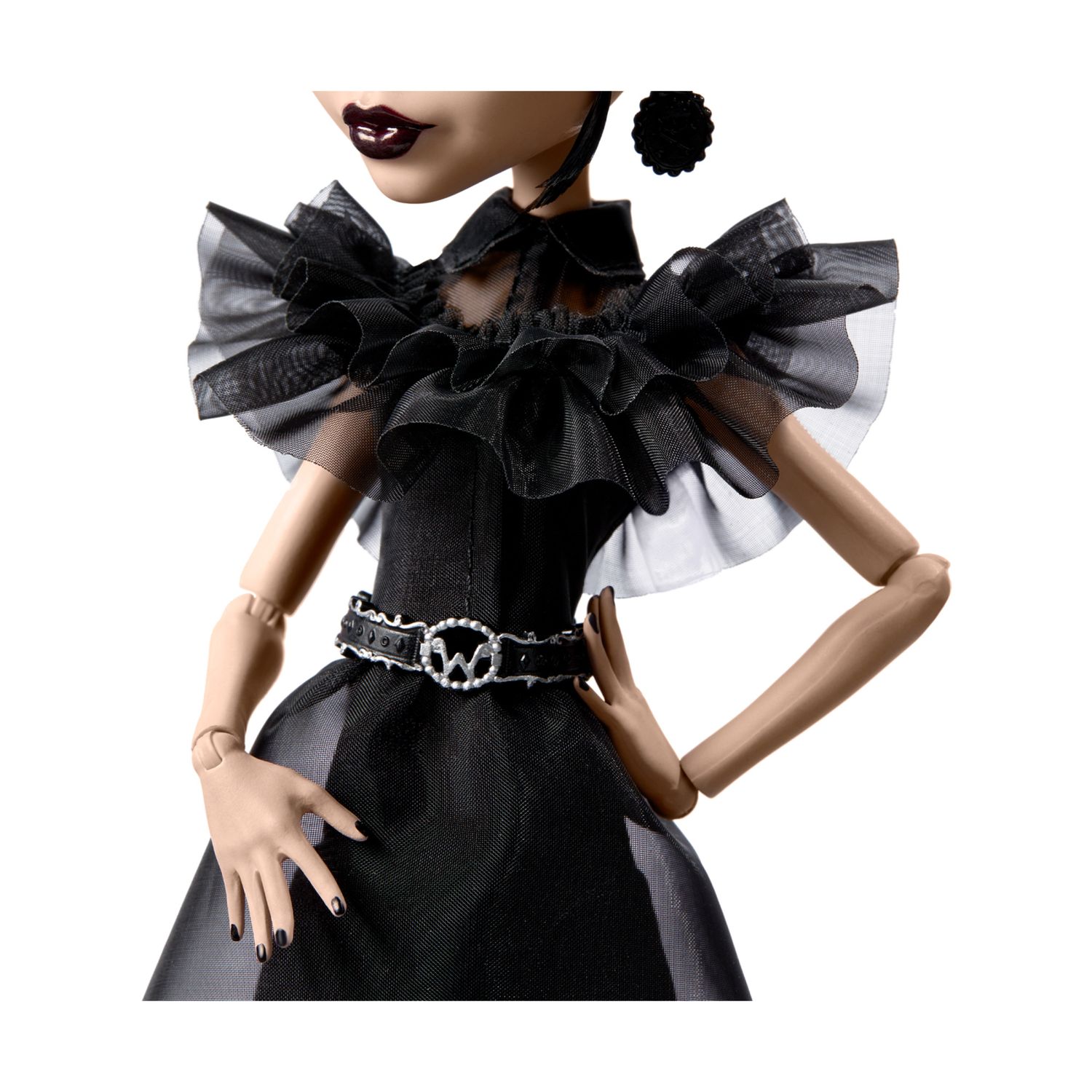 Monster high mercoledì - rave'n mercoledì, bambola da collezione in abito nero dallo stile gotico - Monster High