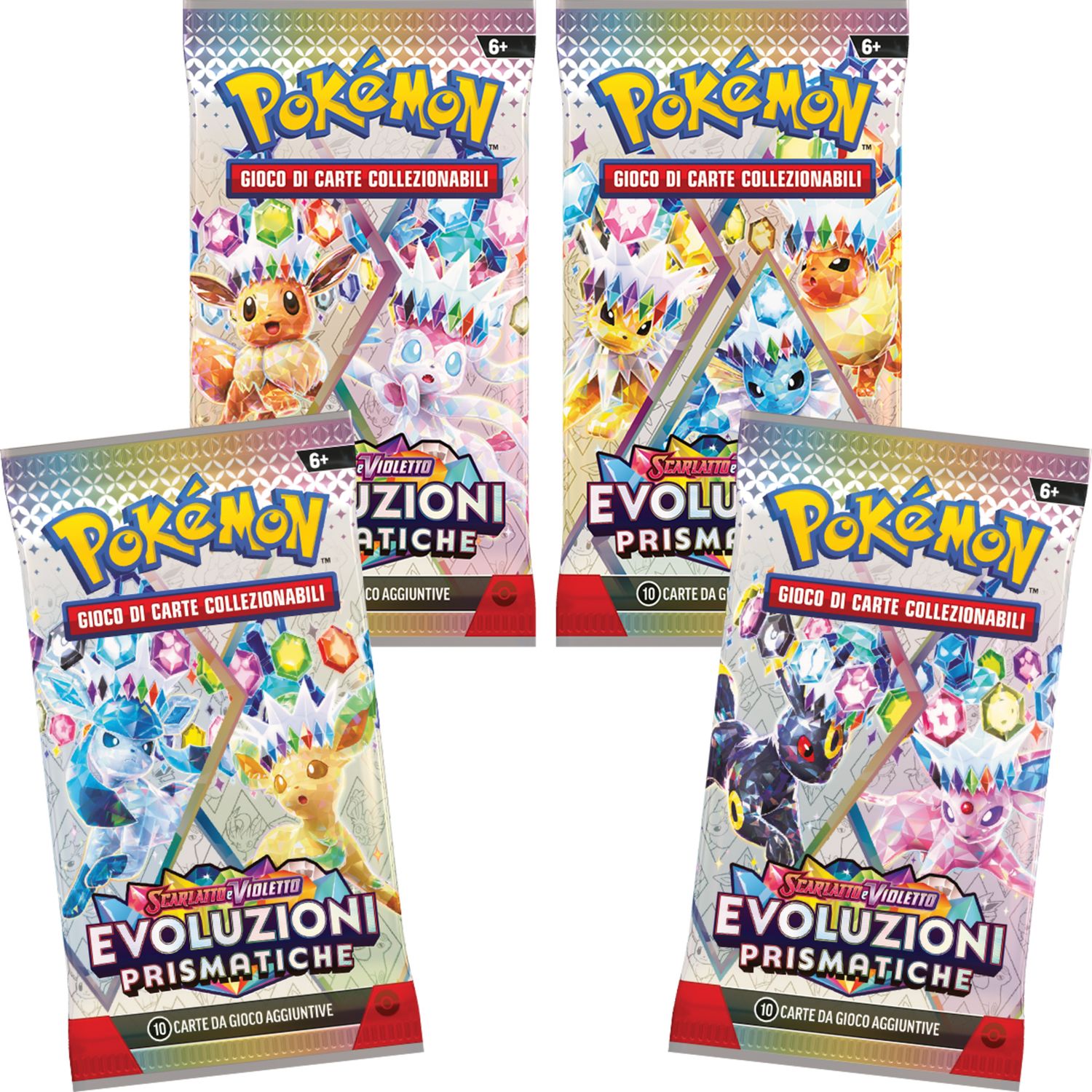 Pokémon confezione di buste dell'espansione scarlatto e violetto - evoluzioni prismatiche - POKEMON