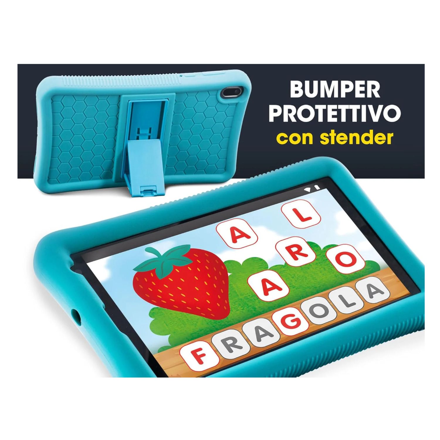 Mio tab 7″ super pro di lisciani: tablet educativo per bambini dai 3 agli 8 anni con oltre 300 app didattiche, sicurezza parental control e design protettivo - LISCIANI