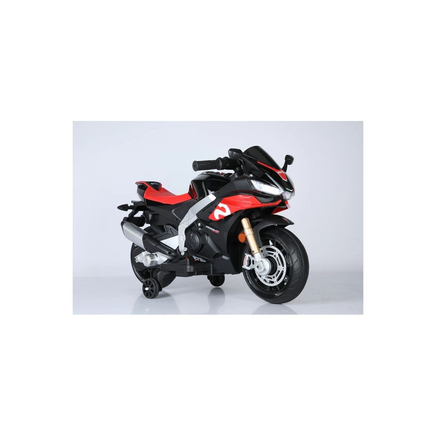 Moto elettrica per bambini aprilia racing rsv4 small 12v nera – design sportivo - adatta per bambini dai 3 anni in su - LAMAS