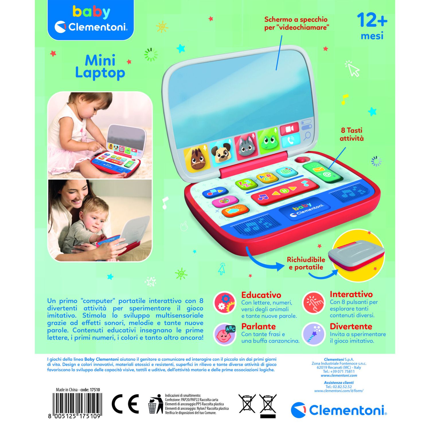 Baby clementoni - mini laptop - 17510 - BABY CLEMENTONI