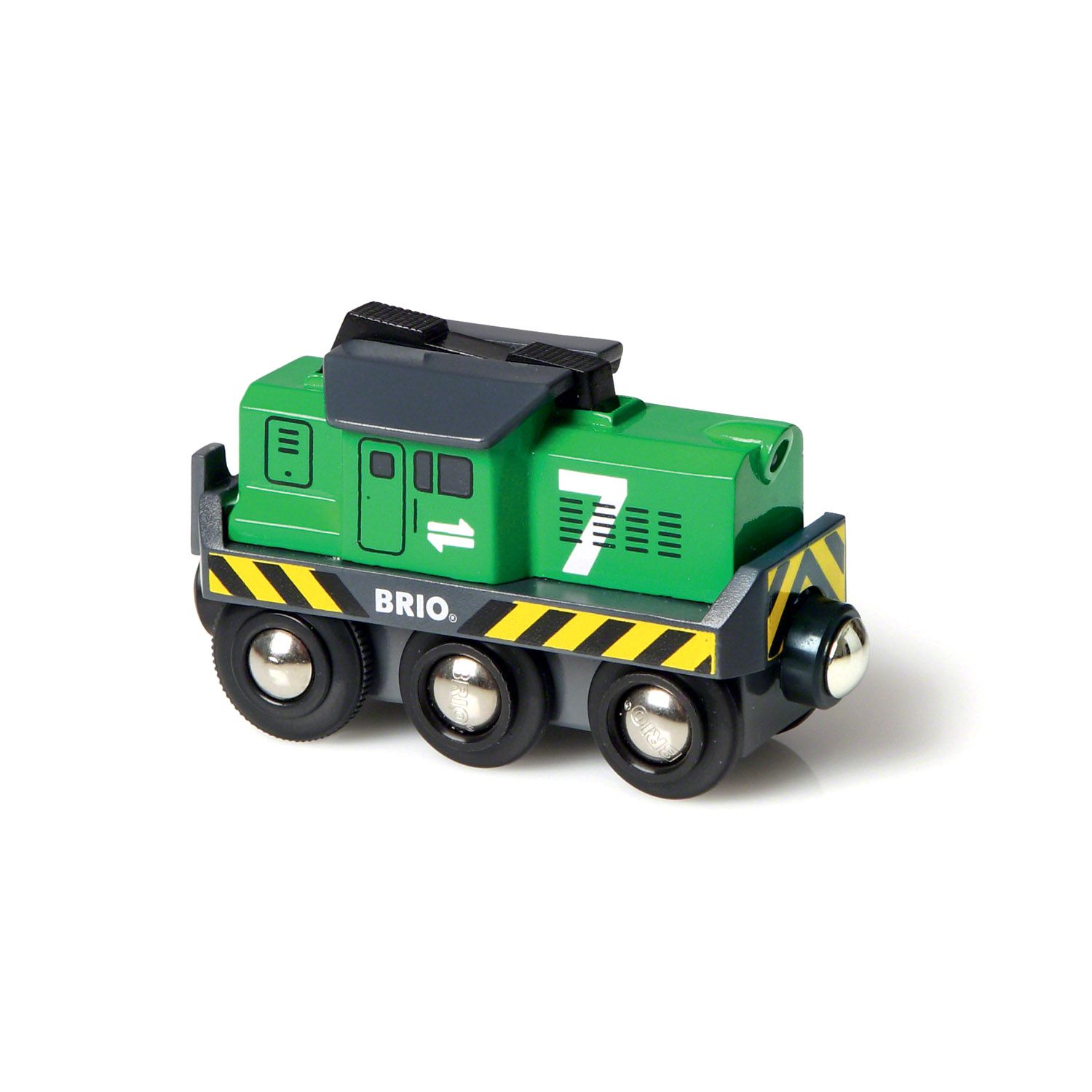 Brio locomotiva per treno merci a batterie - compatibile con pista in legno - BRIO