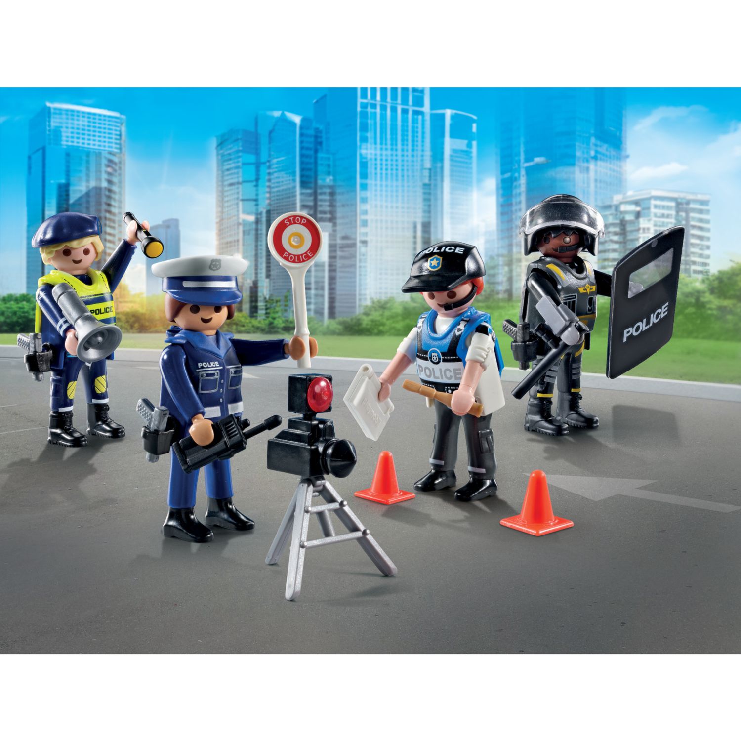 Playmobil action heroes 71730 - set personaggi della polizia per bambini dai 4 anni - Playmobil