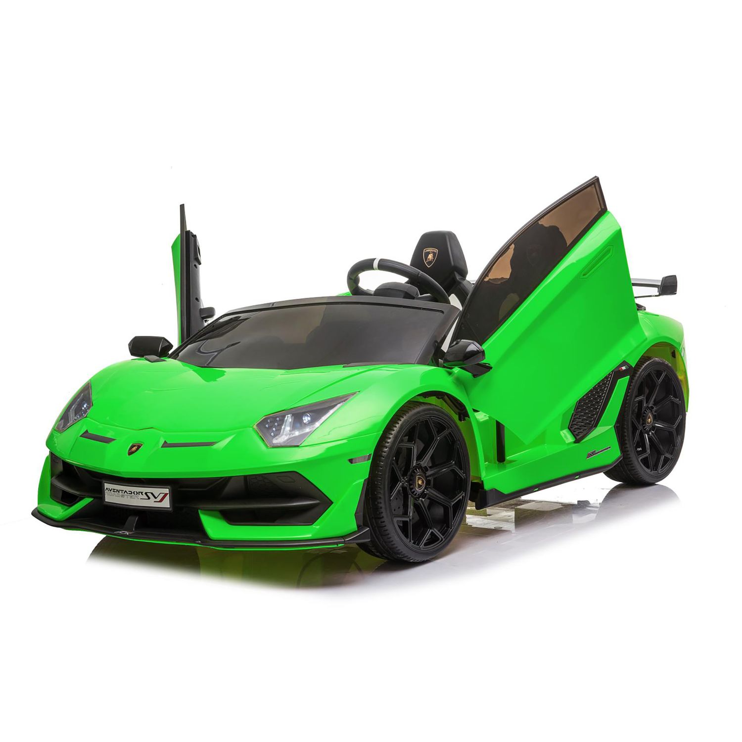 Lamborghini aventador svj roadster 12v - auto elettrica per bambini con batteria al litio, telecomando e fari funzionanti - SUN&SPORT