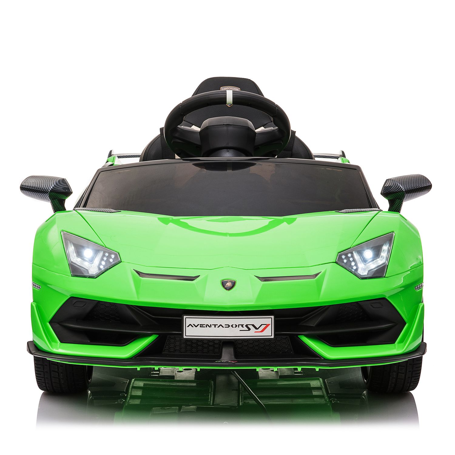 Lamborghini aventador svj roadster 12v - auto elettrica per bambini con batteria al litio, telecomando e fari funzionanti - SUN&SPORT