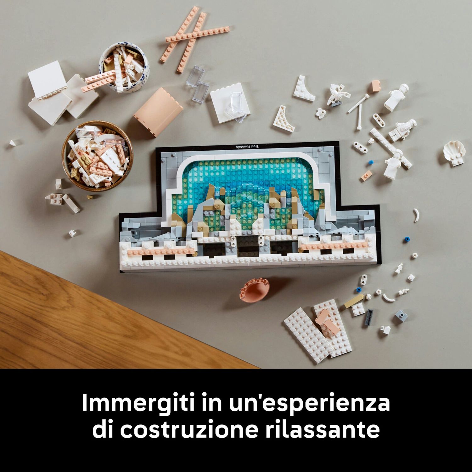 Lego architecture 21062 fontana di trevi - kit modellismo di monumenti fai da te per adulti da collezione, regalo uomo o donna - LEGO ARCHITECTURE, Lego