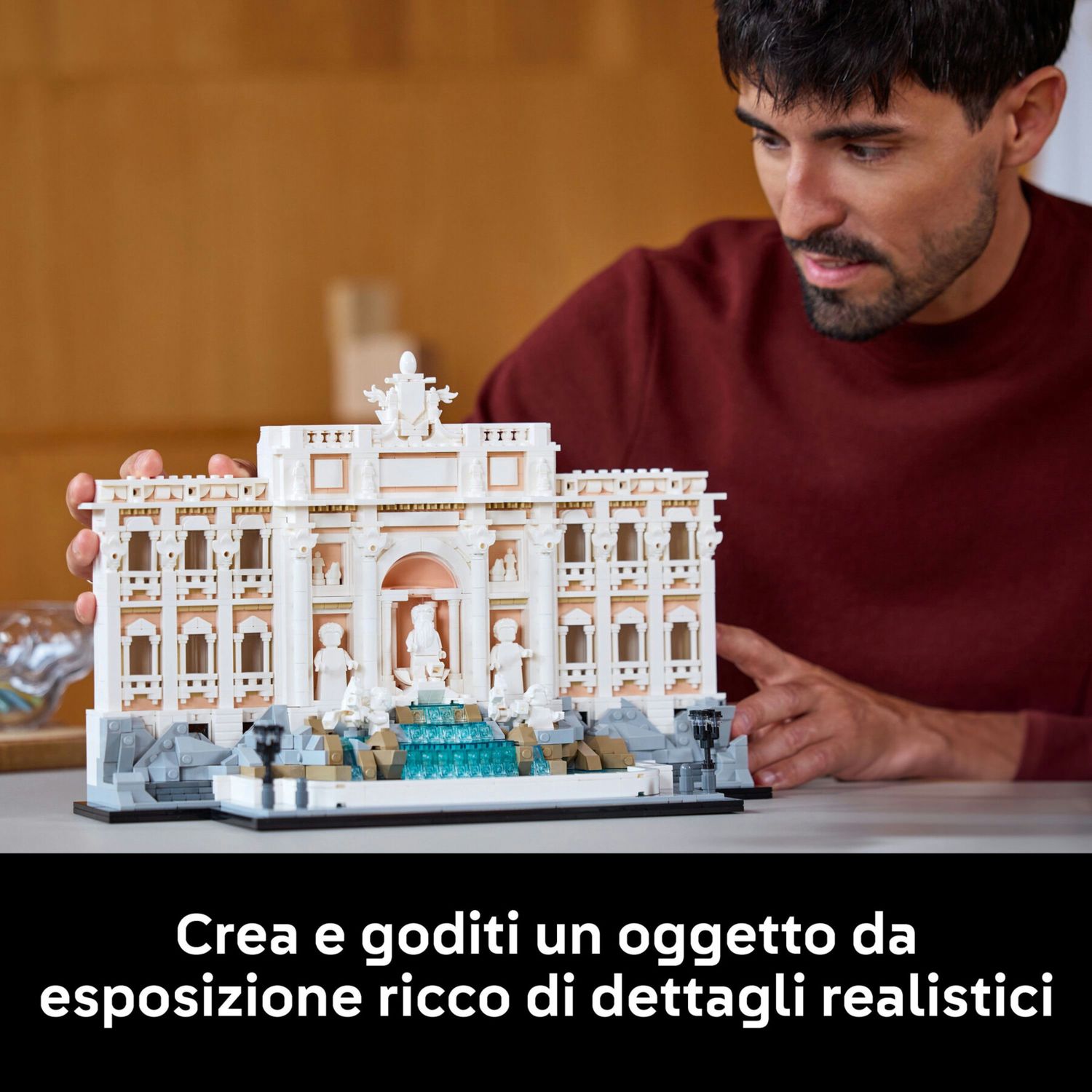 Lego architecture 21062 fontana di trevi - kit modellismo di monumenti fai da te per adulti da collezione, regalo uomo o donna - LEGO ARCHITECTURE, Lego