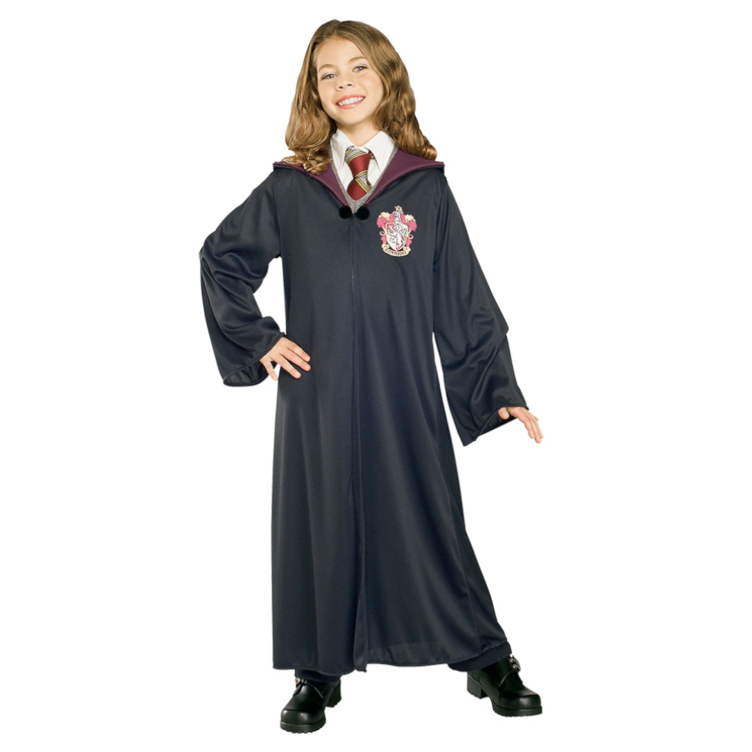 Costume hermione granger per bambini - tunica nera con stemma grifondoro - Harry Potter
