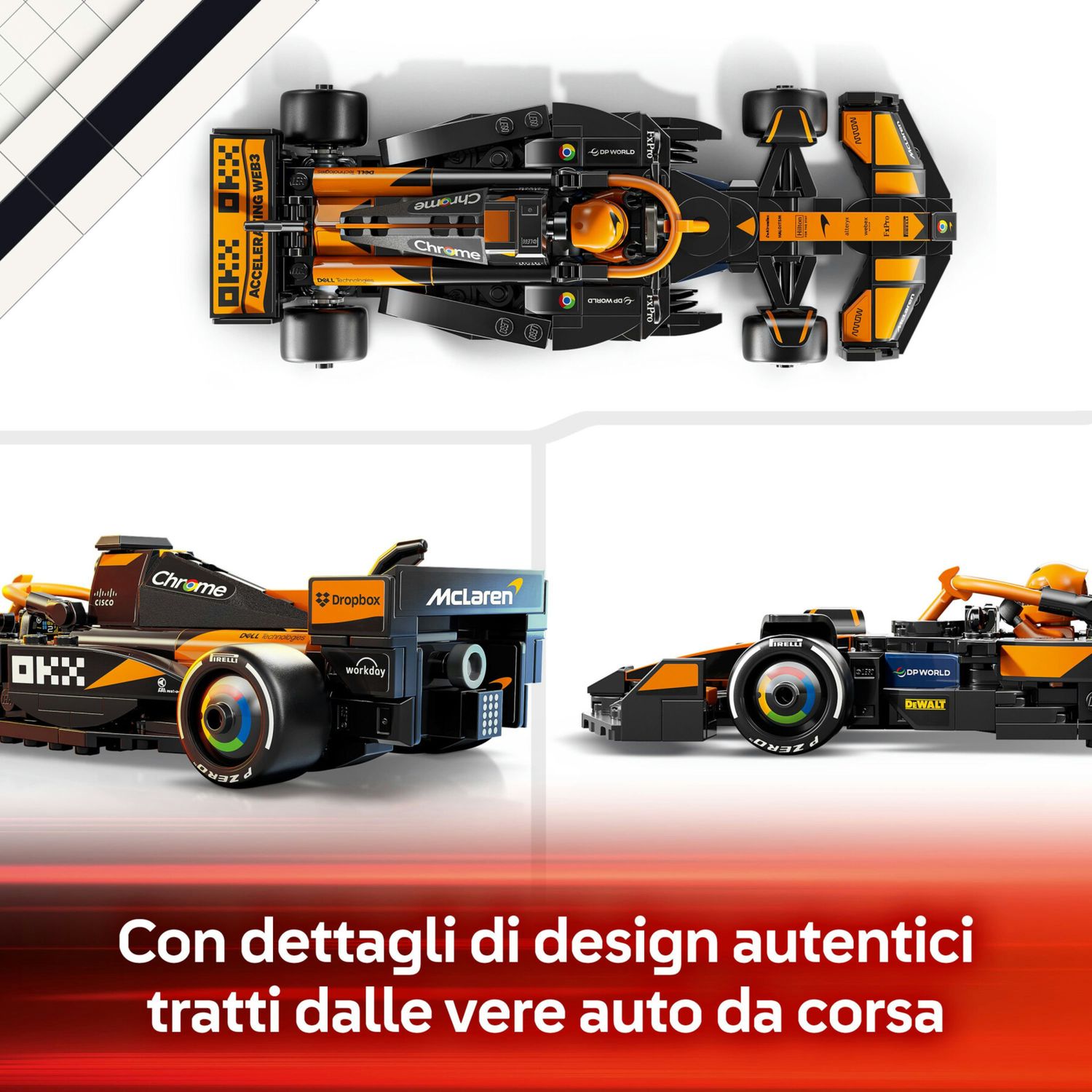 Lego speed champions 77251 auto da corsa mclaren f1 team mcl38 macchina giocattolo da collezione con minifigure per bambine10+ - LEGO SPEED CHAMPIONS, Lego