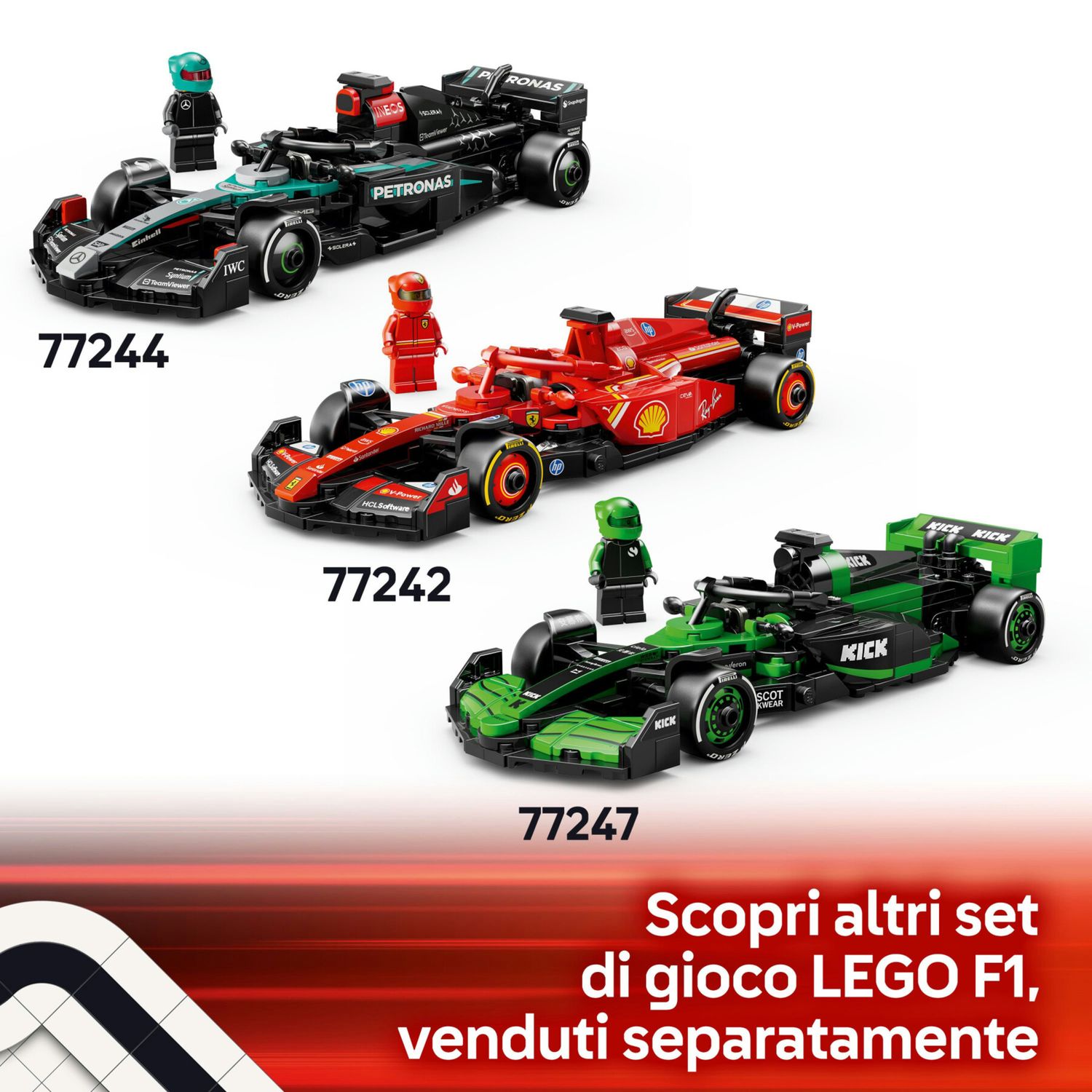 Lego speed champions 77251 auto da corsa mclaren f1 team mcl38 macchina giocattolo da collezione con minifigure per bambine10+ - LEGO SPEED CHAMPIONS, Lego