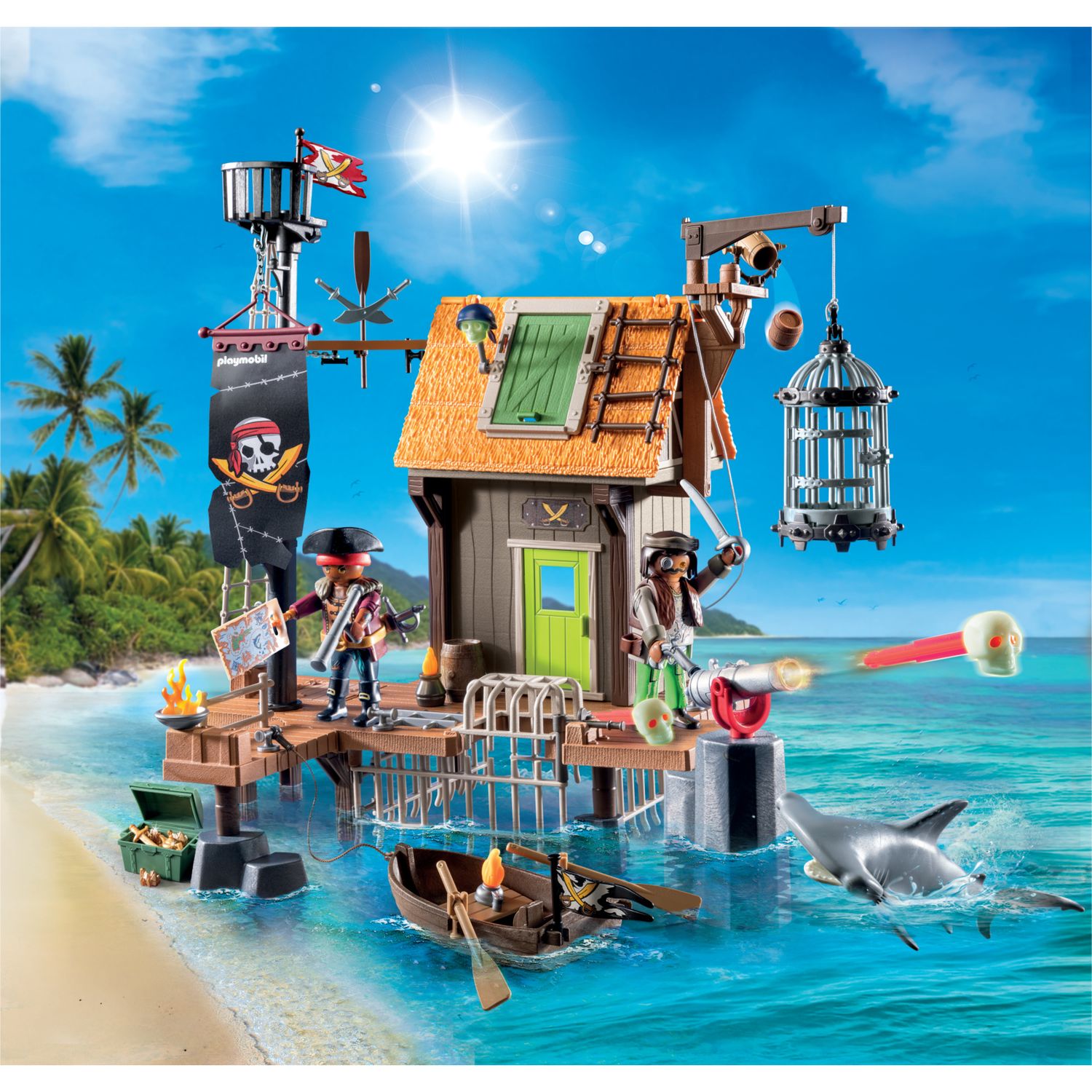 Playmobil pirates 71792 approdo dei pirati - 4+ anni - Playmobil