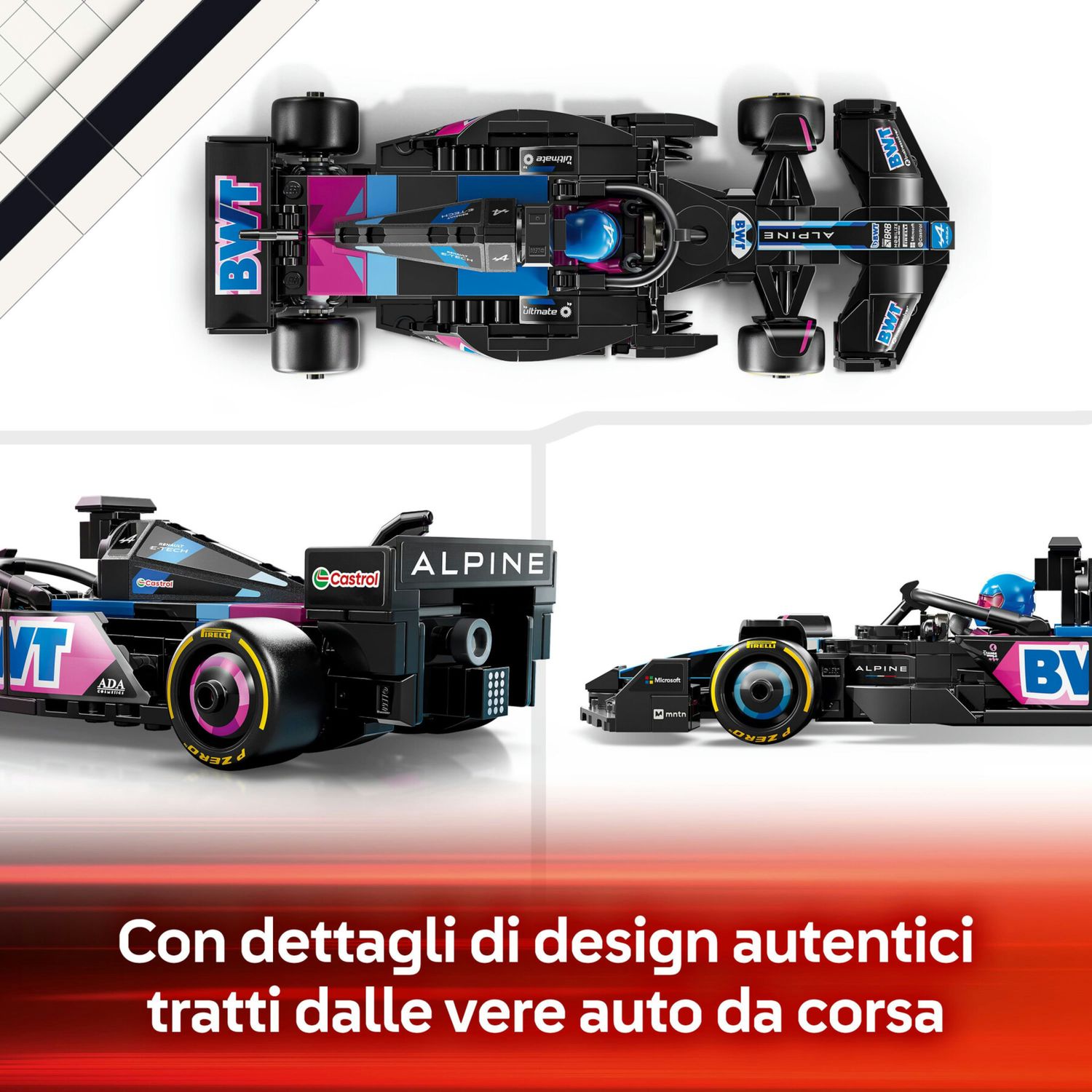 Lego speed champions 77248 auto da corsa bwt alpine f1 team a524 macchina giocattolo da collezione con minifigure, bambini 10+ - LEGO SPEED CHAMPIONS, Lego
