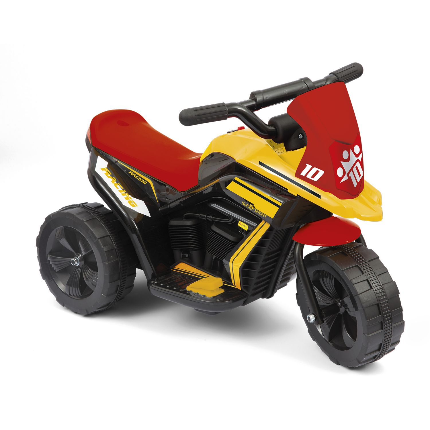 Trimoto 6v per bambini - moto elettrica a 3 ruote con batteria al litio, suoni e retromarcia - SUN&SPORT