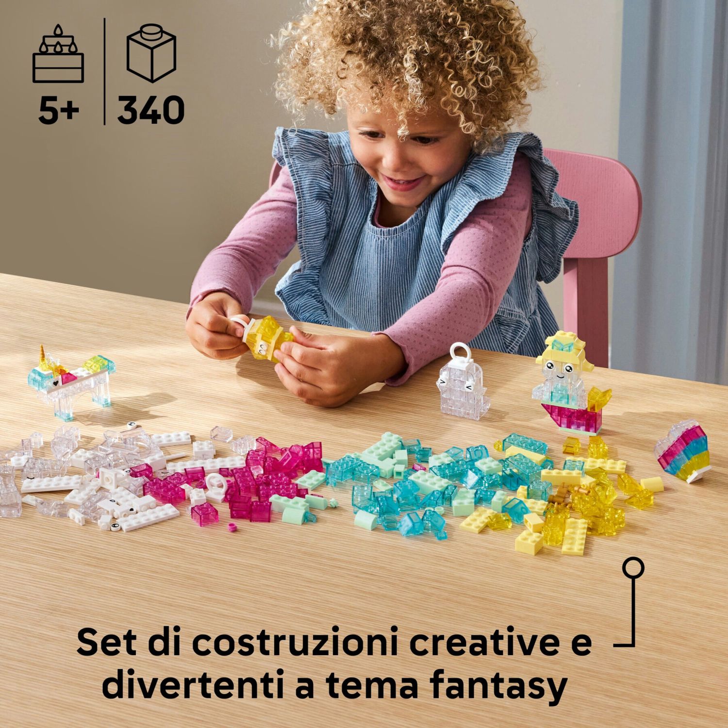 Lego classic 11040 scatola magica trasparente, mattoncini colorati per unicorni giocattolo, draghi, uccelli e altro, bambini5+ - LEGO CLASSIC, Lego