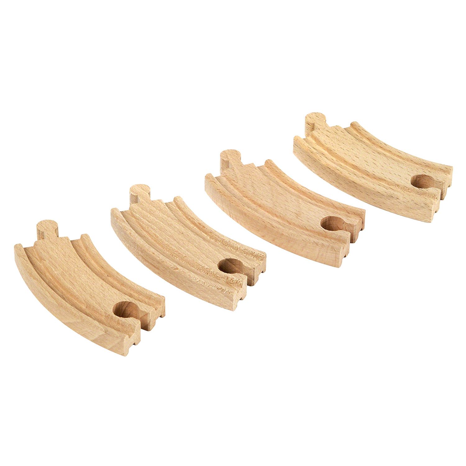 Brio binari curvi corti - set 4 pezzi - espansione per pista in legno - BRIO