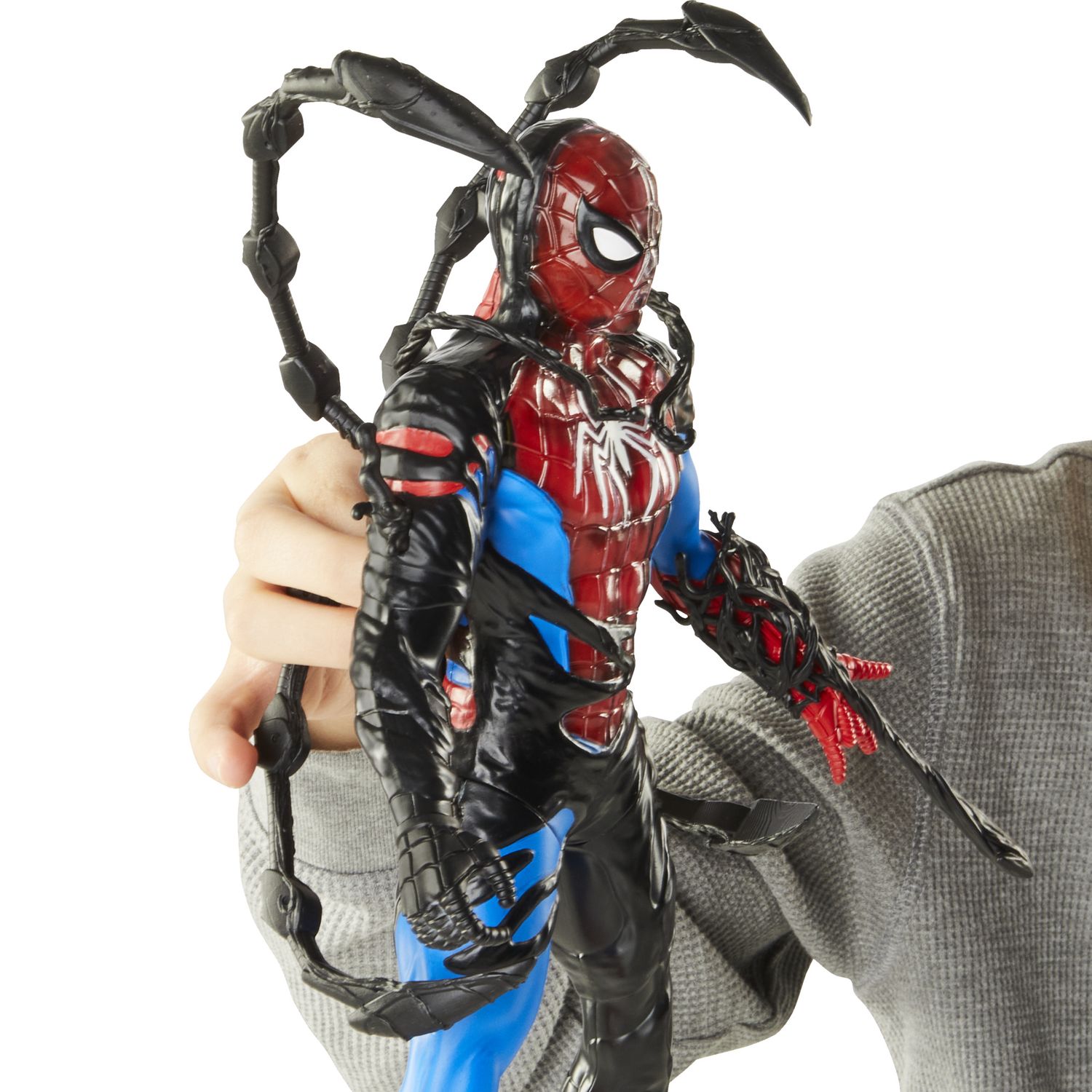 Marvel spider-man venomversus action figure liquid shifter 27 cm con accessori, trasformazione simbionte, gioco creativo per bambini 4+ - Spiderman