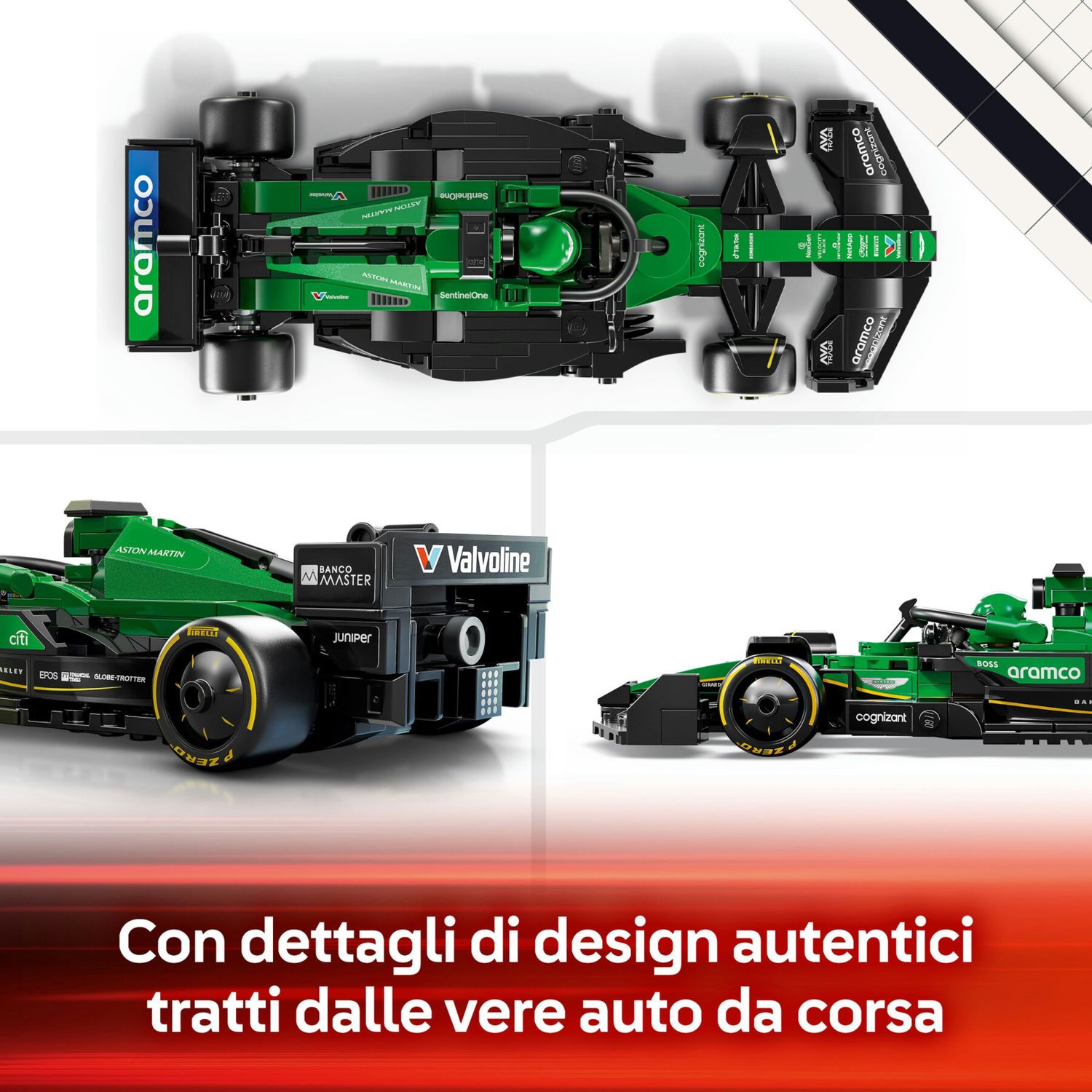 Lego speed champions 77245 auto da corsa aston martin aramco f1 amr24 macchina giocattolo da collezione con pilota, bambini10+ - LEGO SPEED CHAMPIONS, Lego