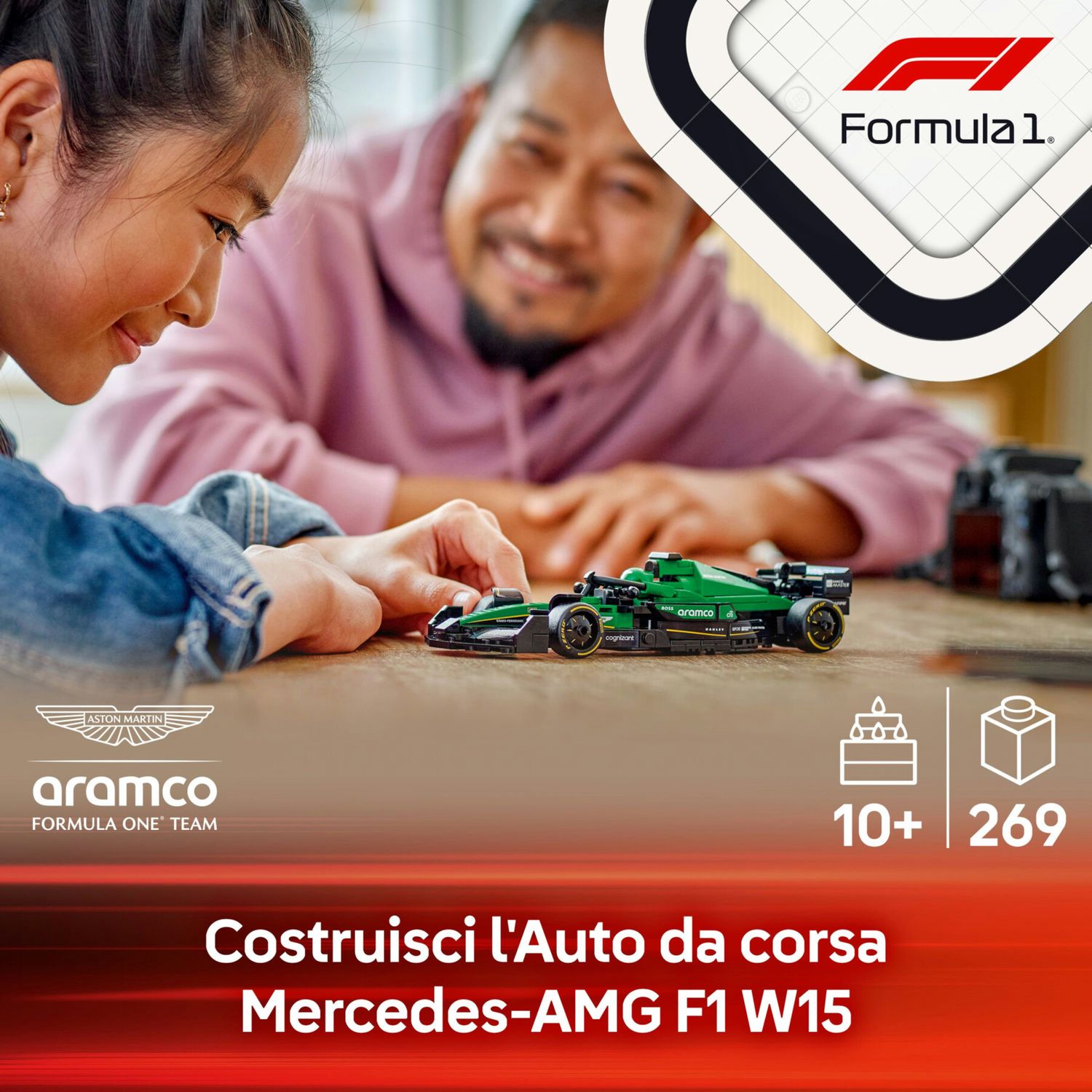 Lego speed champions 77245 auto da corsa aston martin aramco f1 amr24 macchina giocattolo da collezione con pilota, bambini10+ - LEGO SPEED CHAMPIONS, Lego