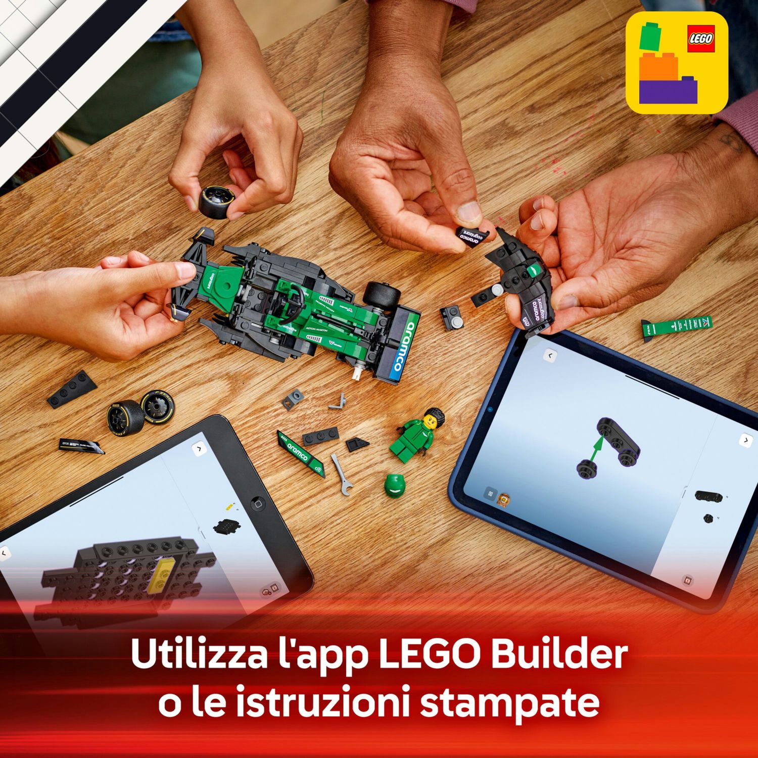 Lego speed champions 77245 auto da corsa aston martin aramco f1 amr24 macchina giocattolo da collezione con pilota, bambini10+ - LEGO SPEED CHAMPIONS, Lego