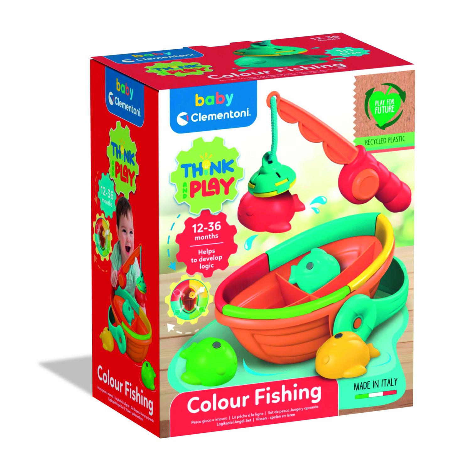 Baby clementoni - think & play - colour fishing - 17513 - BABY CLEMENTONI