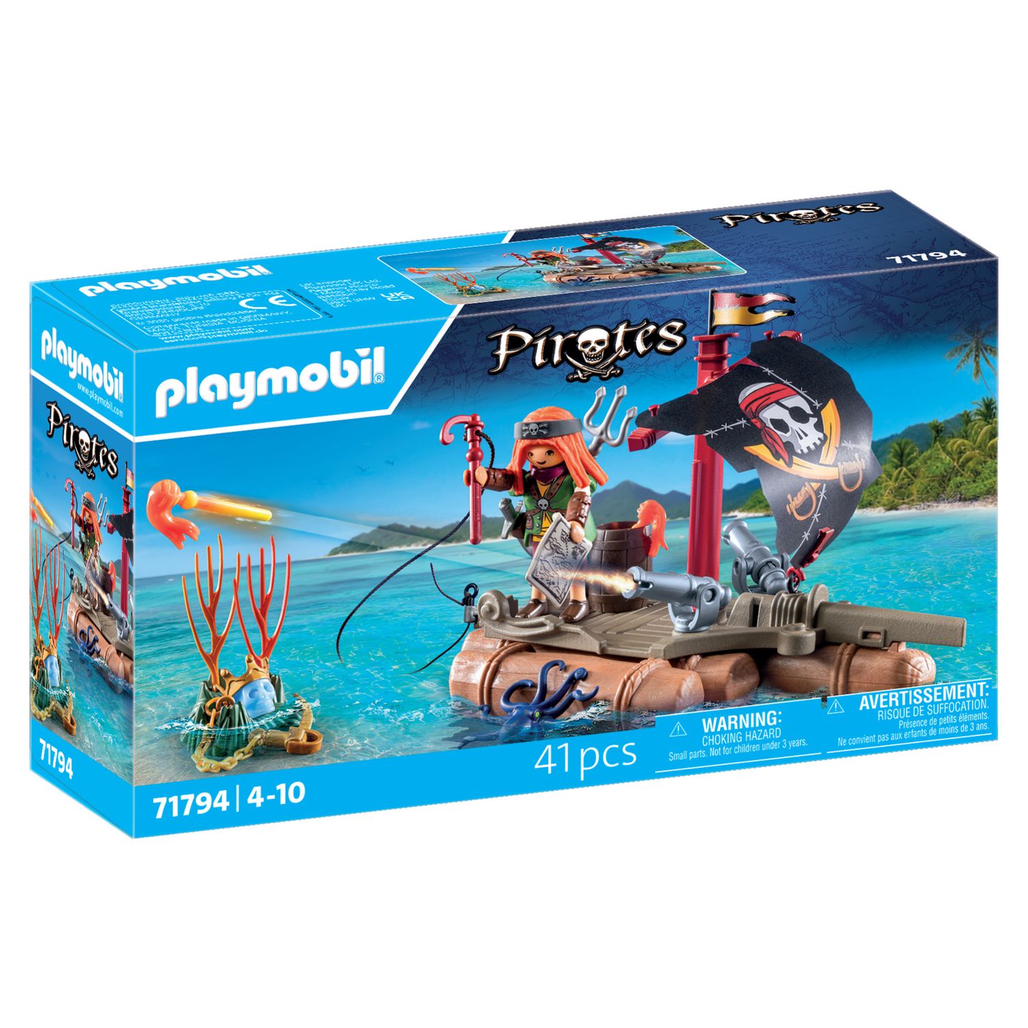 Playmobil pirates 71794 zattera dei pirati - 4+ anni - Playmobil