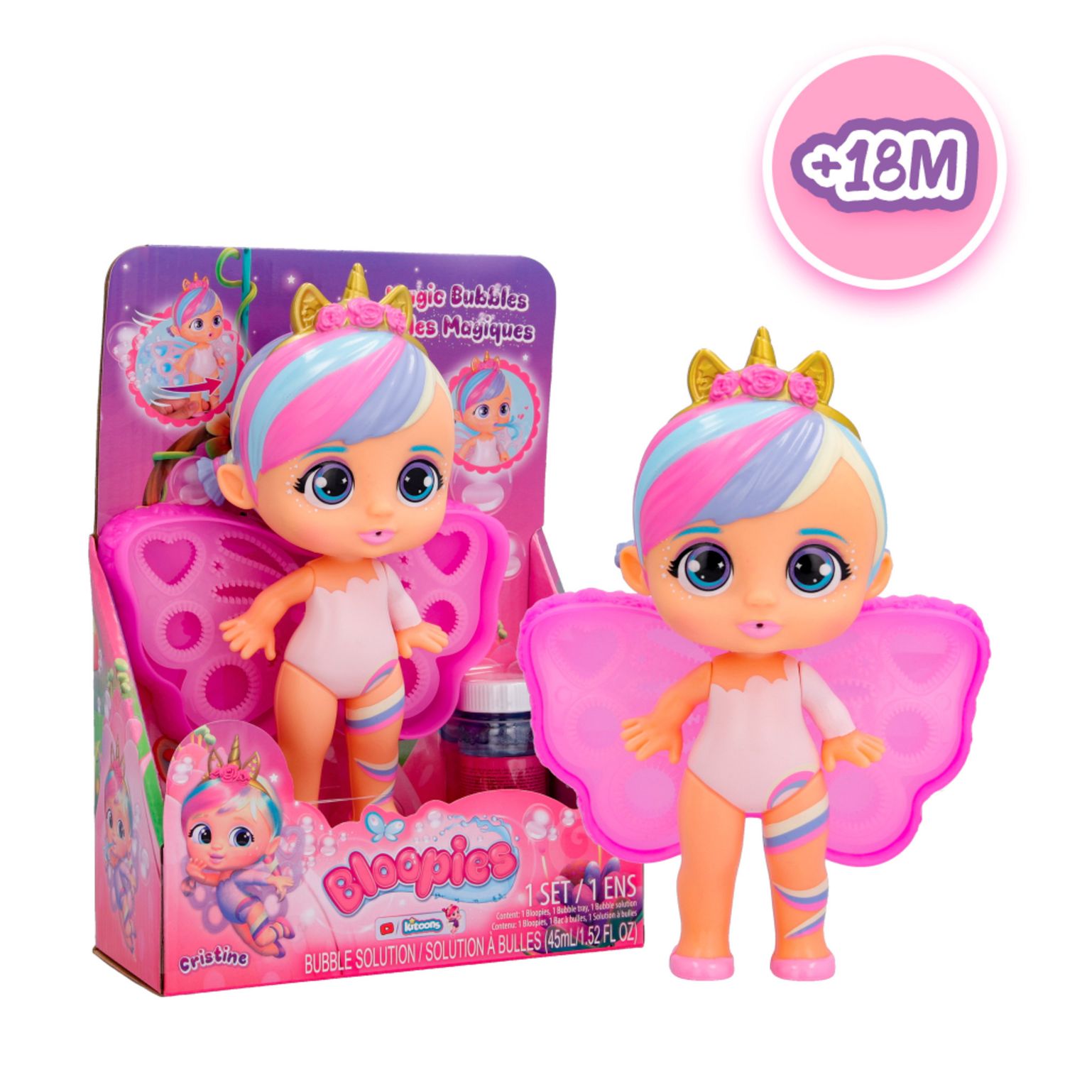 Bloopies fairies magic bubbles - bambole per bagnetto che fanno bolle - assortita - BLOOPIES