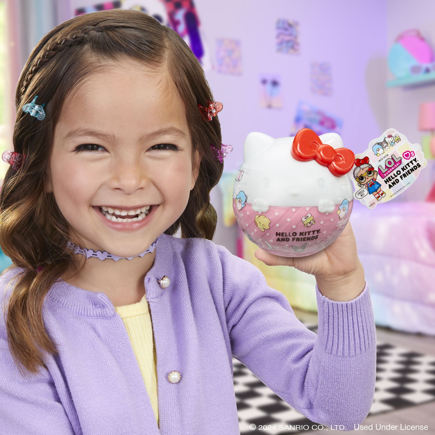 L.o.l. surprise! loves hello kitty and friends - 1 bambola singola assortita con 7 sorprese,  8 bambole lol in edizione limitata da collezionare - L.O.L SURPRISE