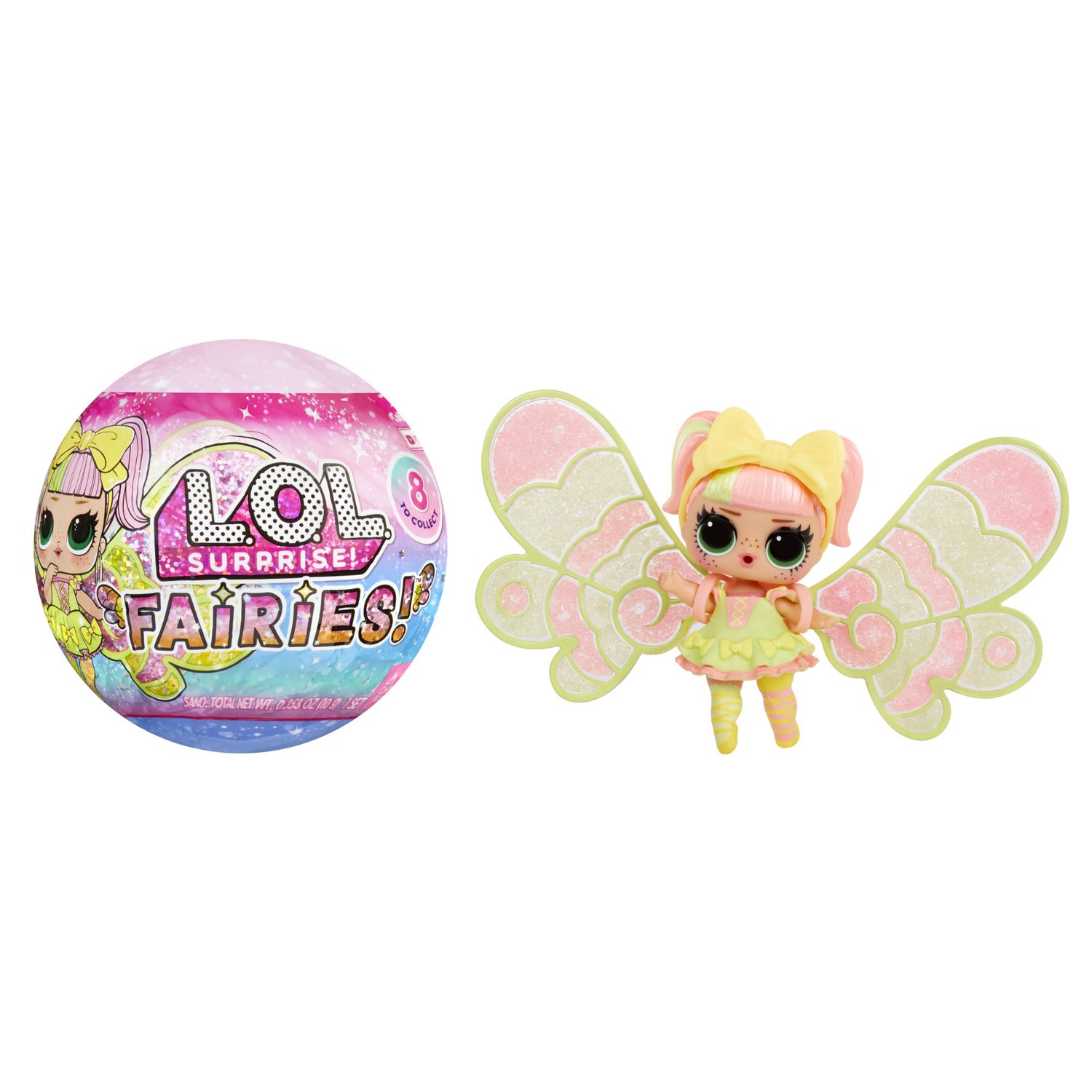 L.o.l. surprise! fairies tots - include 1 bambola, confezione sorpresa, 8 bambole da collezionare, ali da fata personalizzabili - L.O.L SURPRISE