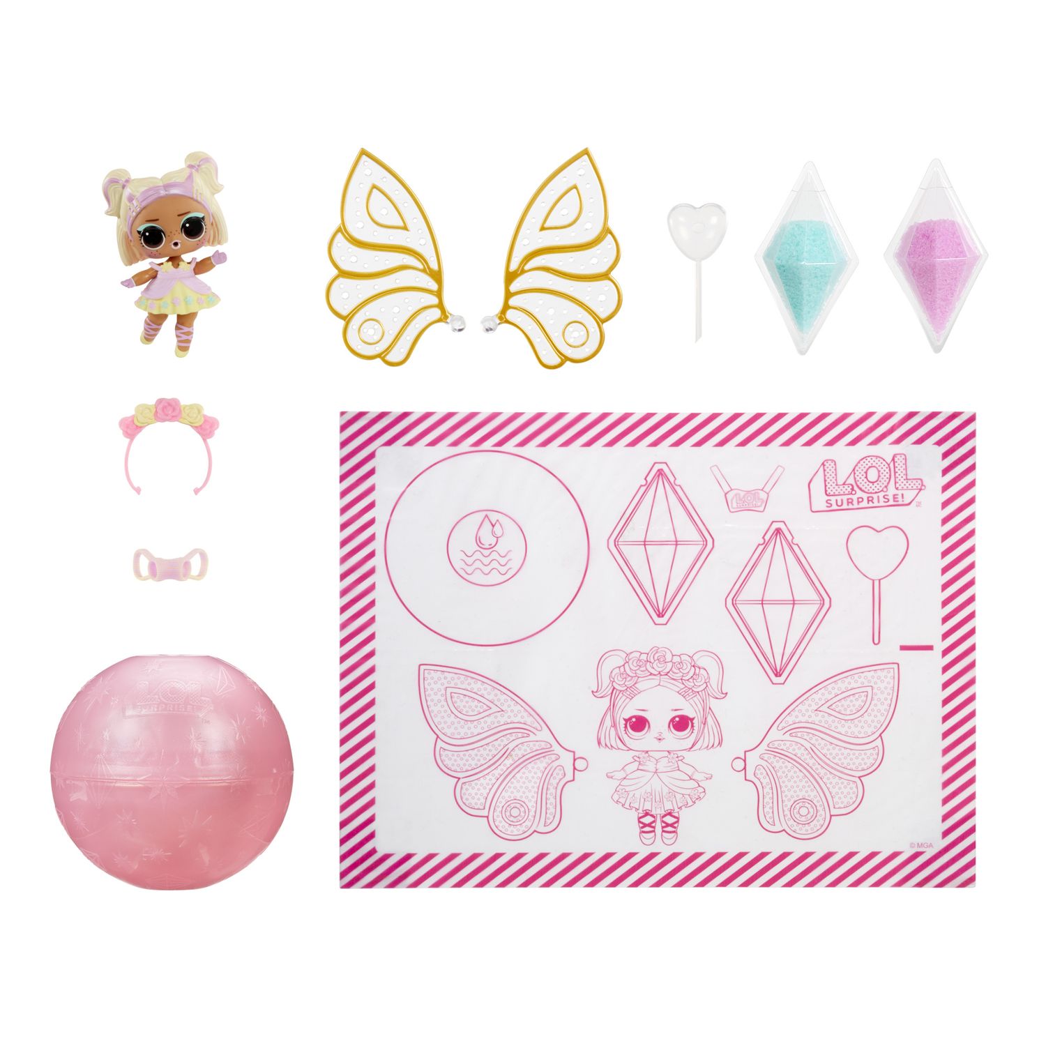 L.o.l. surprise! fairies tots - include 1 bambola, confezione sorpresa, 8 bambole da collezionare, ali da fata personalizzabili - L.O.L SURPRISE