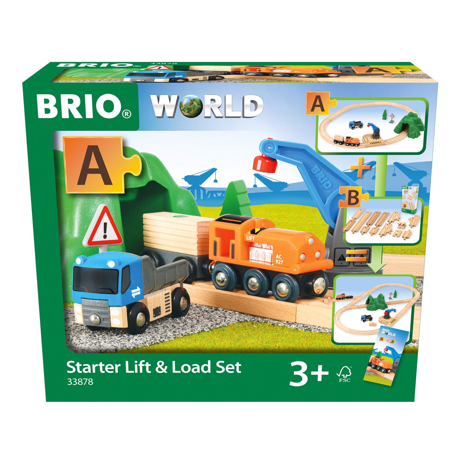 Brio set carica e trasporta - 19 pezzi - ferrovia in legno per bambini - BRIO