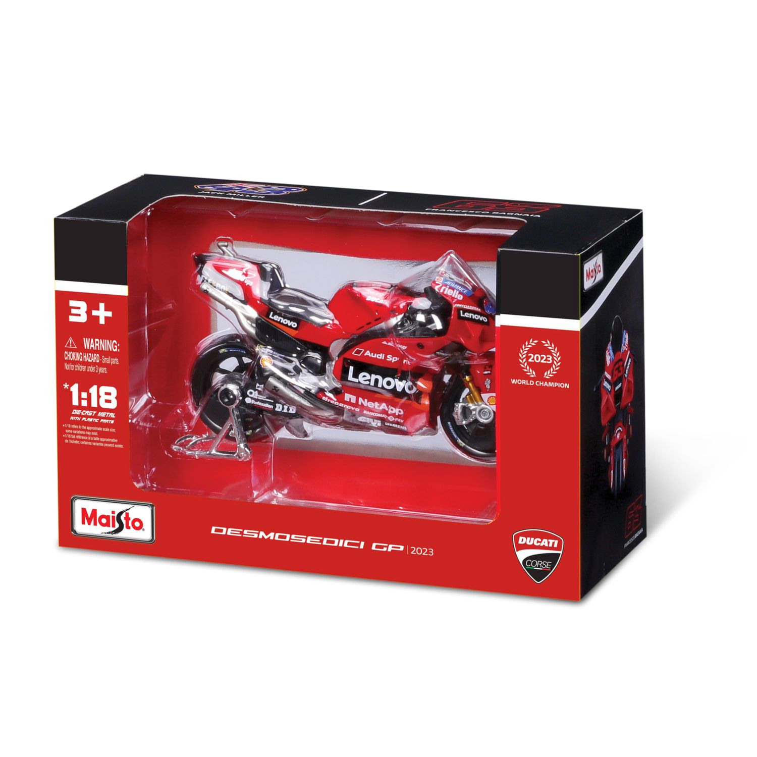 Moto gp ducati lenovo team 2023 bagnaia #1 - scala 1:18 - BBURAGO