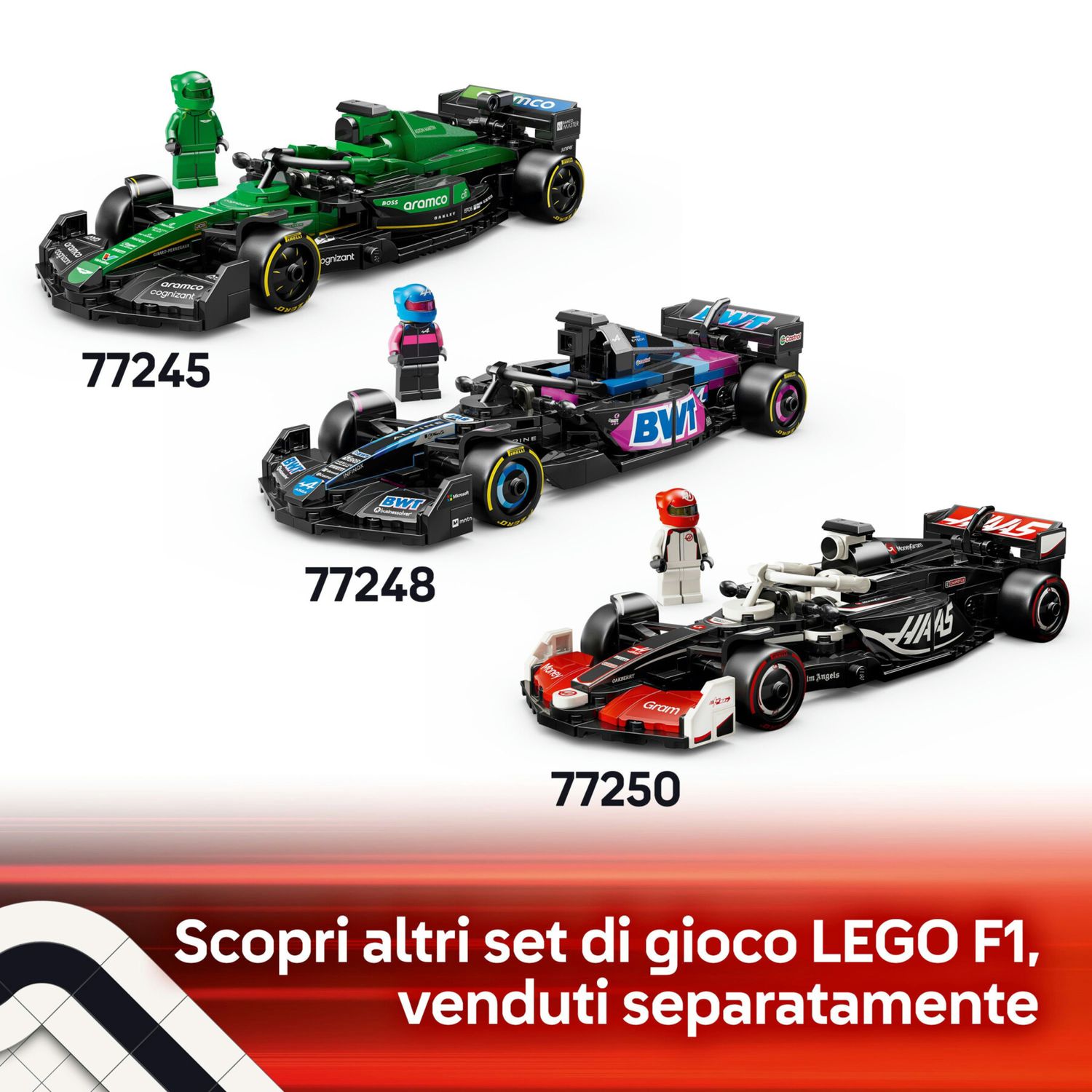 Lego speed champions 77250 auto da corsa moneygram haas f1 team vf-24 macchina giocattolo con minifigure per bambini 10+ - LEGO SPEED CHAMPIONS, Lego